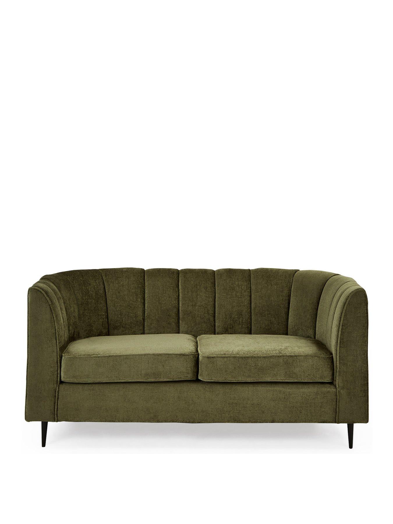 Image 2 of 7 of The Very Collection Guild 2 Seater Fabric Sofa - Olive