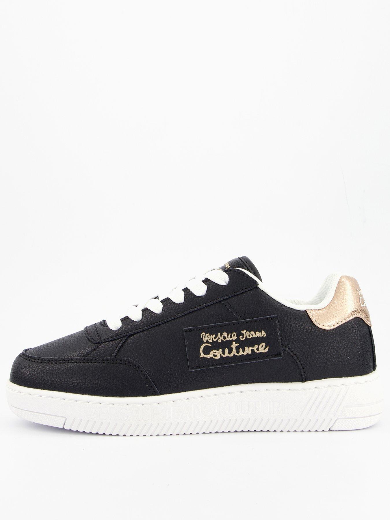 Image 1 of 7 of Versace Jeans Couture Script Logo Sneakers - Black