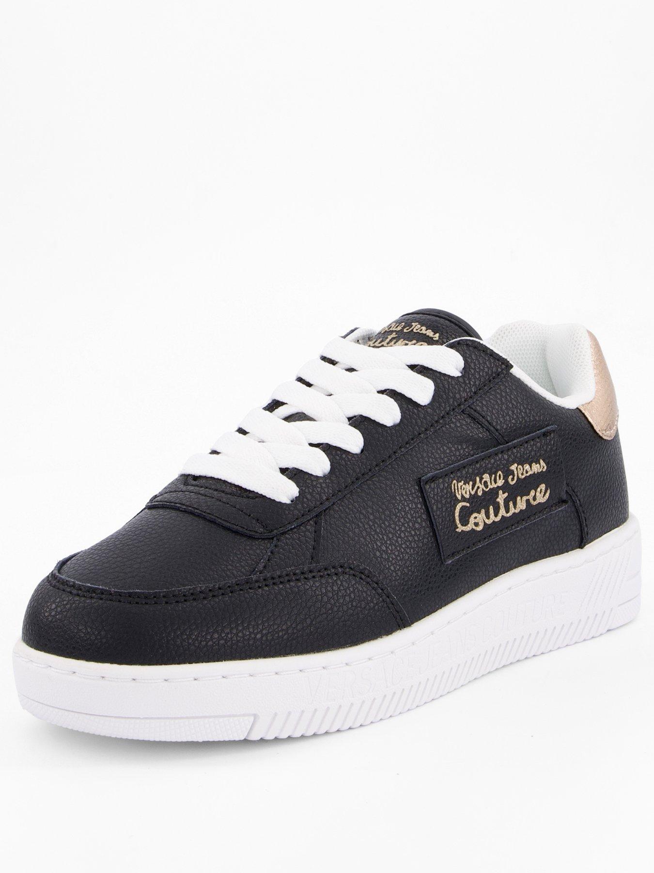 Image 2 of 7 of Versace Jeans Couture Script Logo Sneakers - Black