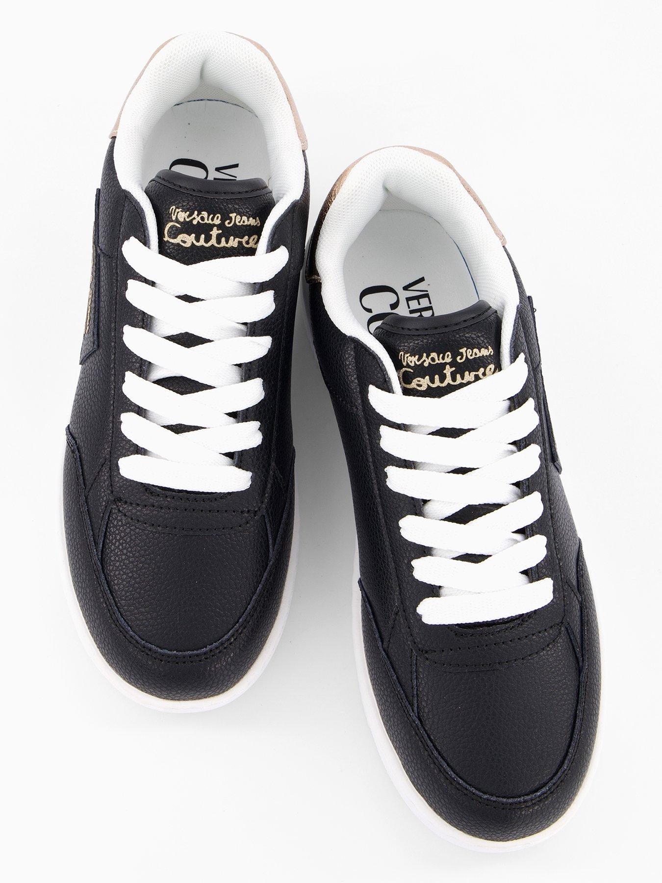 Image 3 of 7 of Versace Jeans Couture Script Logo Sneakers - Black