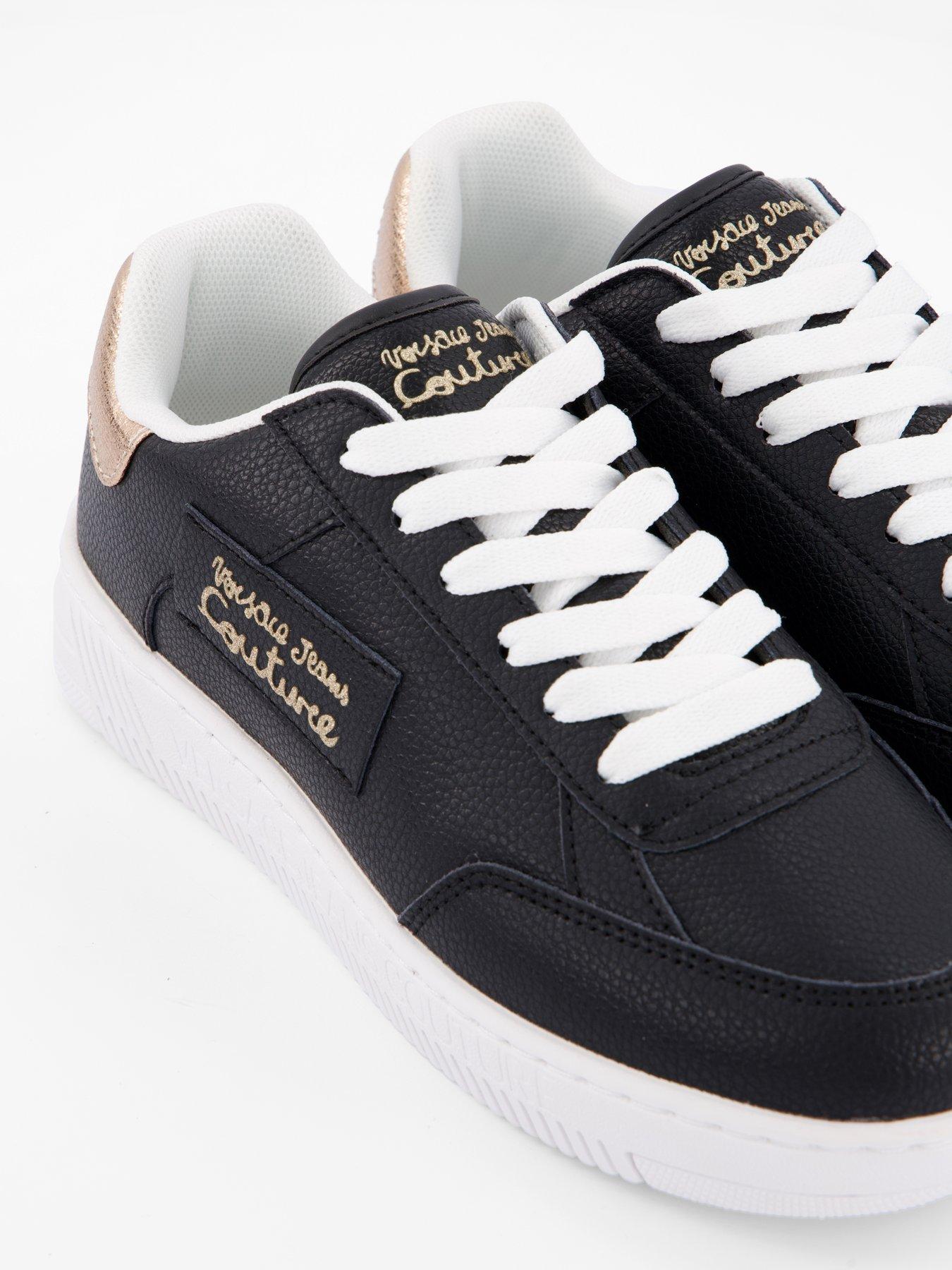 Image 5 of 7 of Versace Jeans Couture Script Logo Sneakers - Black