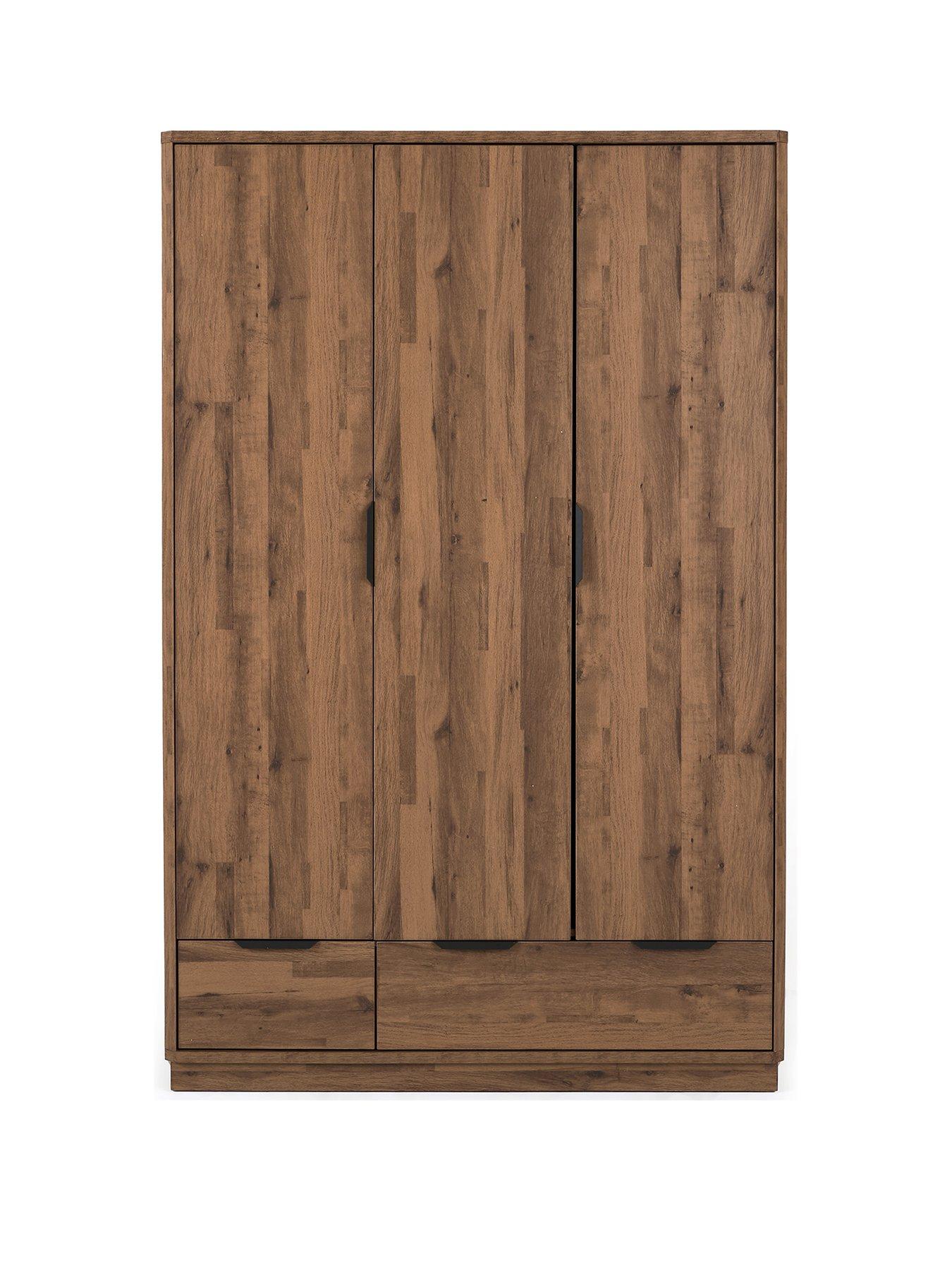 Image 2 of 7 of Very Home Harlem 3 Door, 2 Drawer Wardrobe - Mid Oak Effect - FSC&reg; Certified