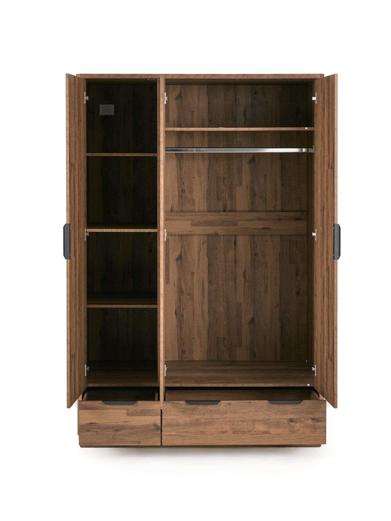 Image 4 of 7 of Very Home Harlem 3 Door, 2 Drawer Wardrobe - Mid Oak Effect - FSC&reg; Certified