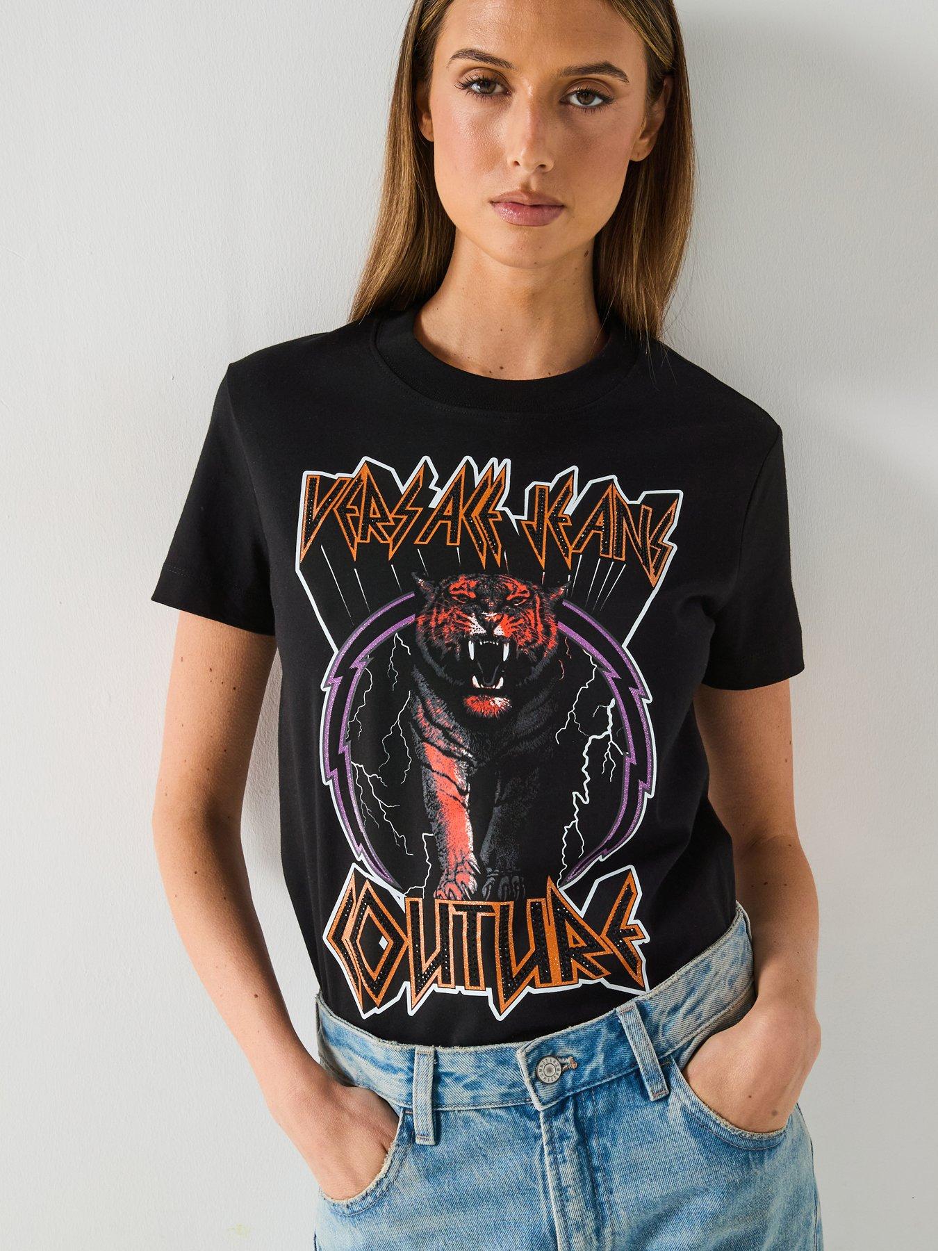 undefined Tiger Logo T-Shirt - Black