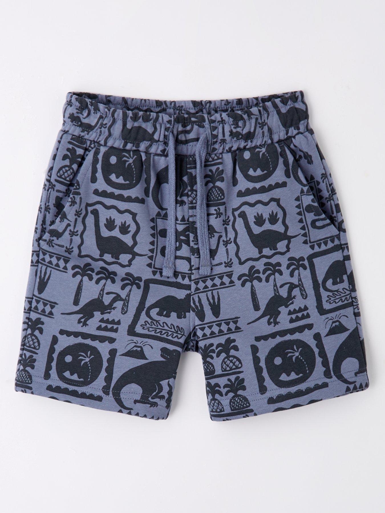 undefined Boys Jersey Dinosaur Printed Shorts - Mono