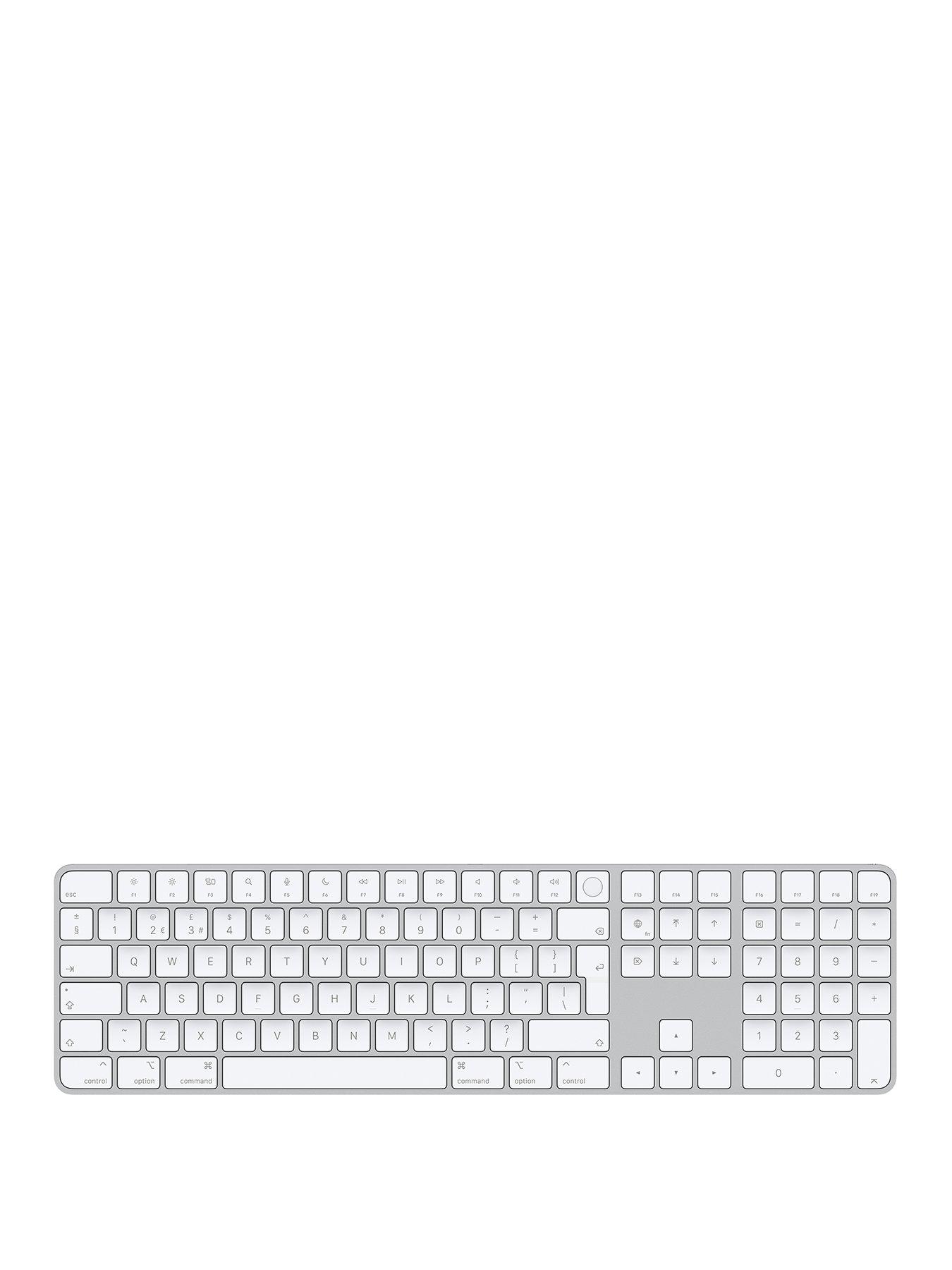 Image 1 of 3 of Apple Magic Keyboard with Touch ID and Numeric Keypad for Mac models with Apple silicon - British English - White Keys