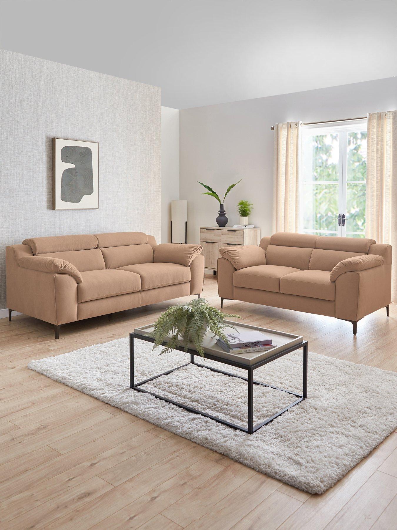 very-home-livorno-3-2-seater-fabric-sofasfront