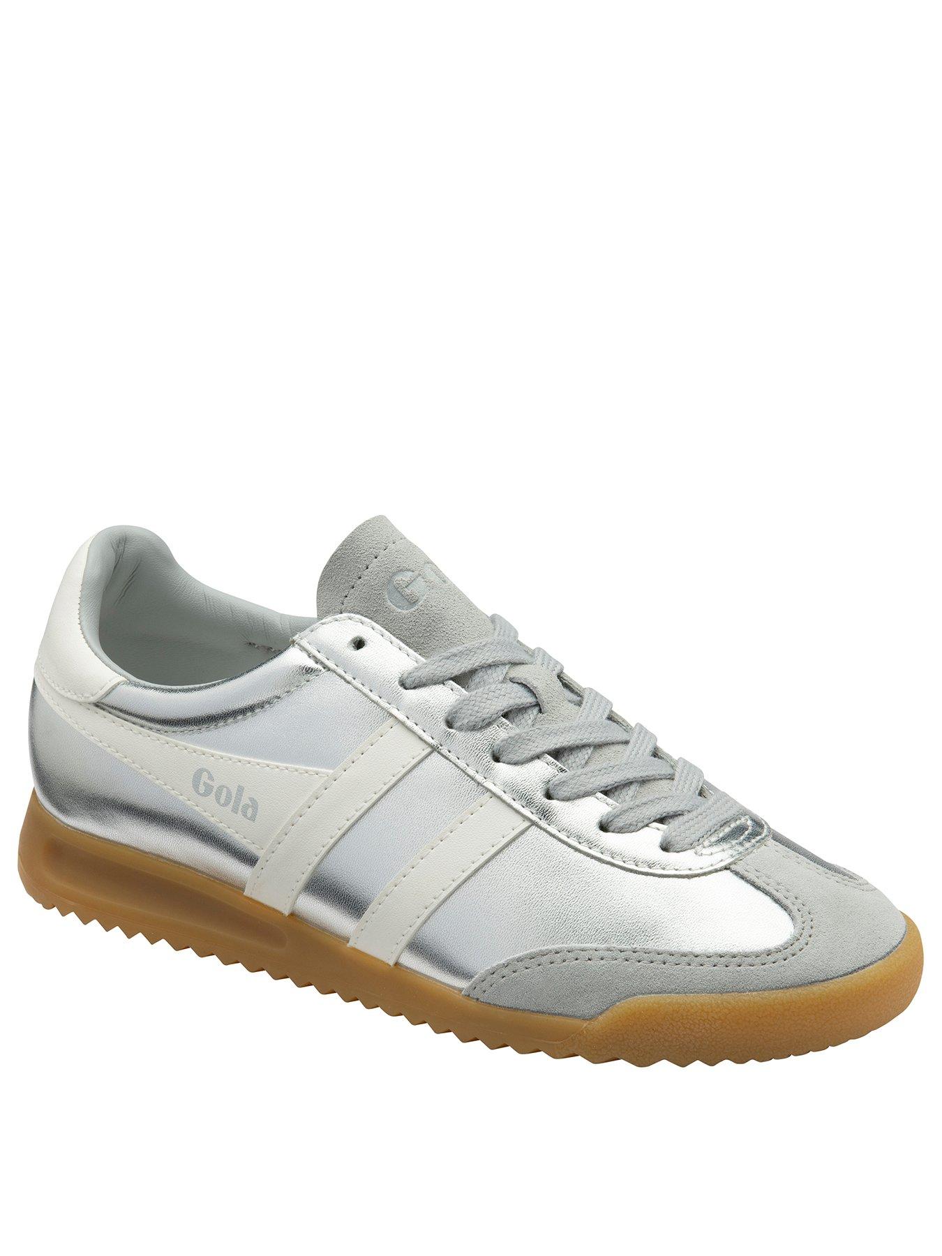 Image 2 of 5 of Gola Women's Torpedo Glimmer Trainers - Silver/Off White