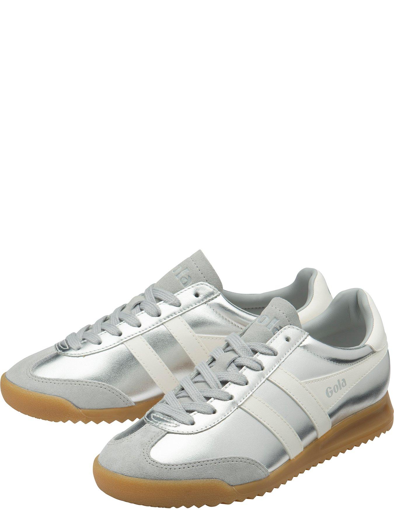 Image 5 of 5 of Gola Women's Torpedo Glimmer Trainers - Silver/Off White