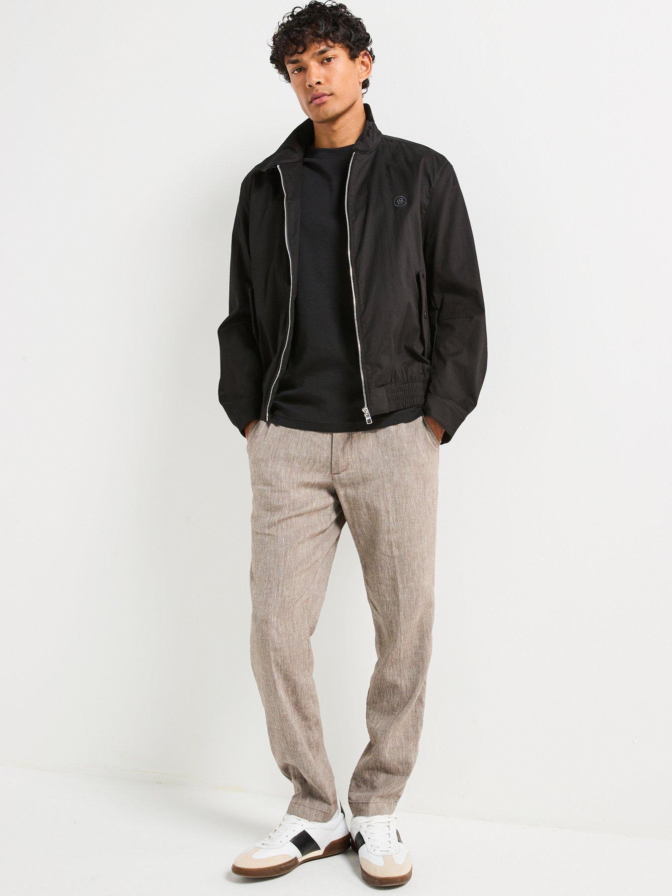 Image 3 of 6 of BOSS H-Coiner2 Regular Fit Classic Harrington Jacket - Black