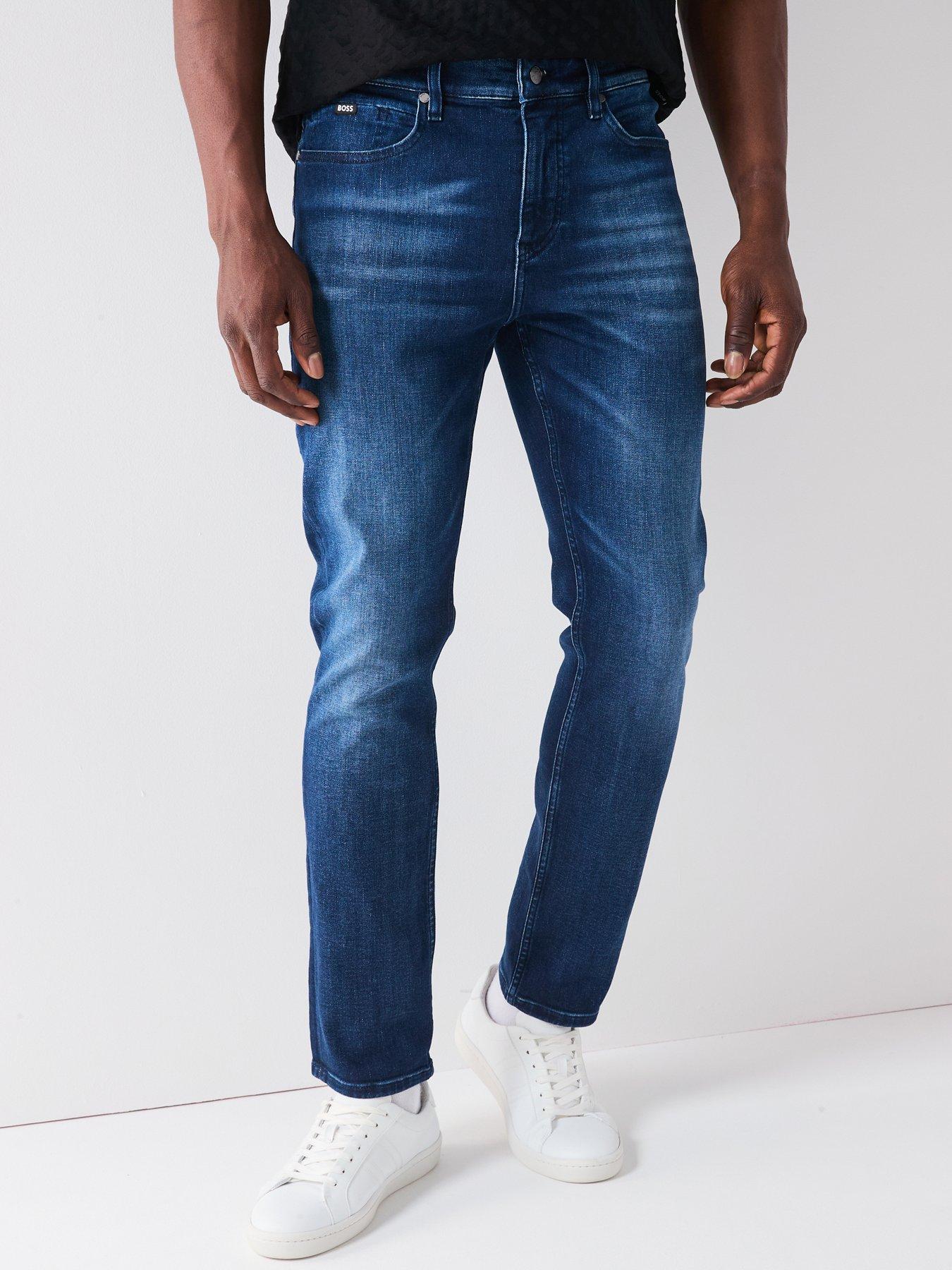 undefined Boss H-delaware Cashmere Touch Slim Fit Jeans-dark Blue