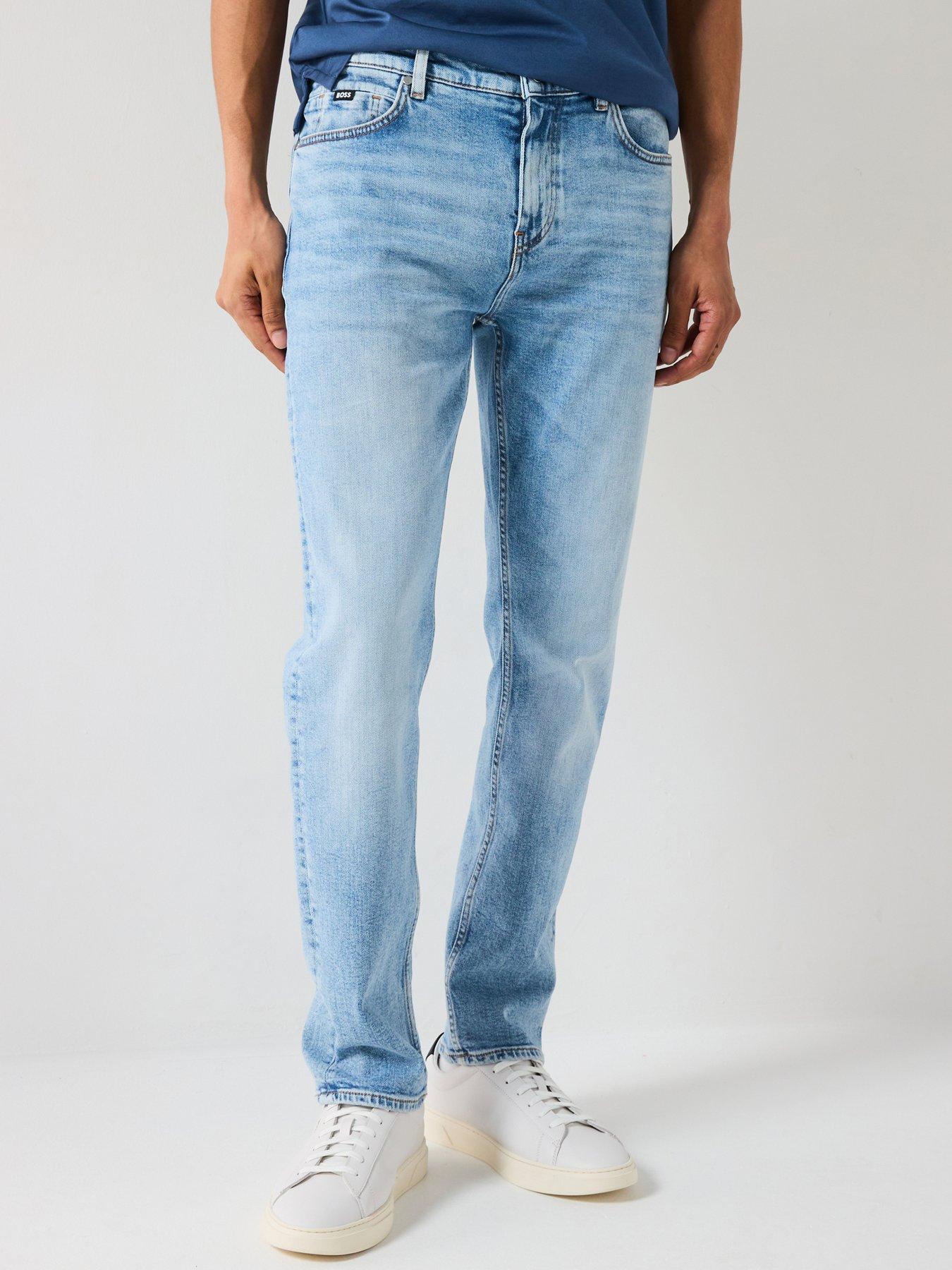 Image 1 of 6 of BOSS C-Delaware Modern Authentic Slim Fit Jeans- Light Blue