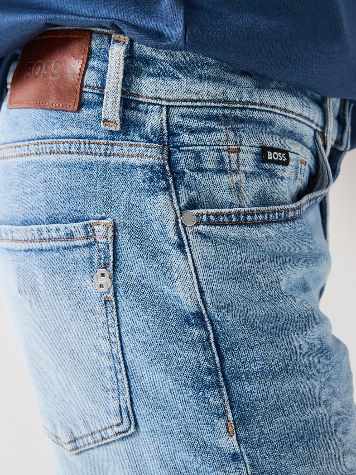 Image 5 of 6 of BOSS C-Delaware Modern Authentic Slim Fit Jeans- Light Blue