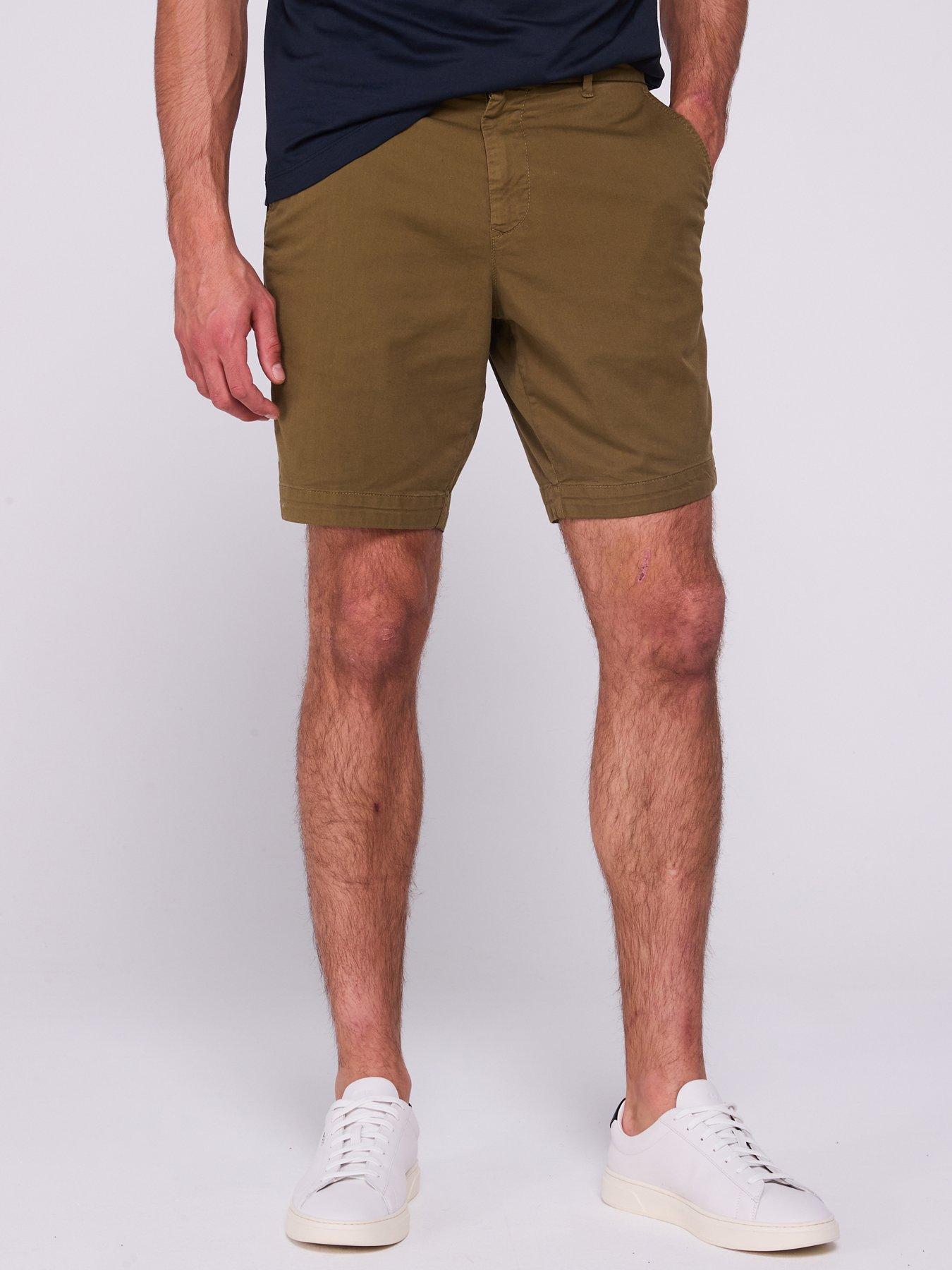 Image 1 of 6 of BOSS H-Slice Slim Fit Chino Shorts - Dark Green