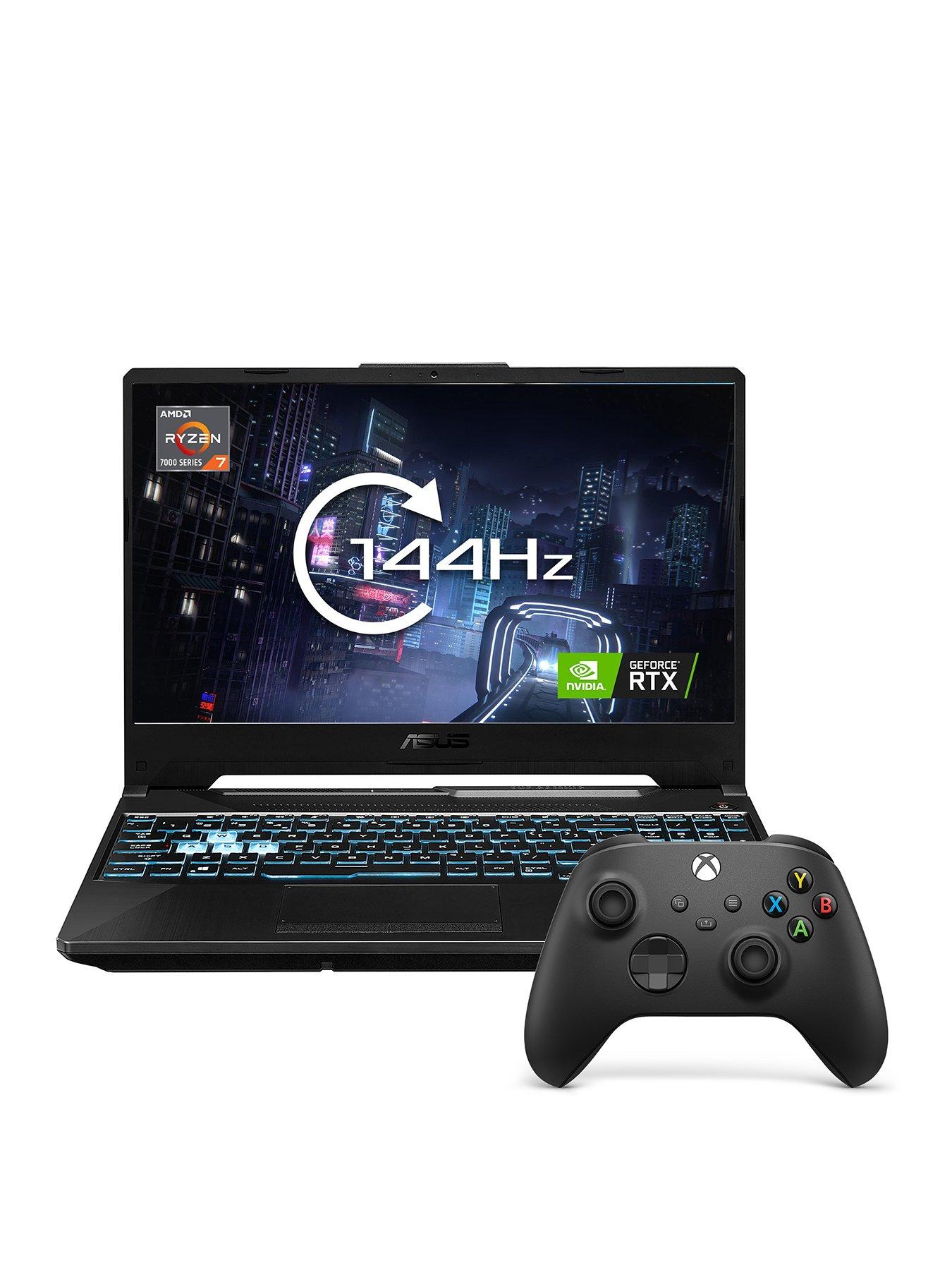 asus-tuf-gaming-laptop-geforce-rtx-2050-amd-ryzen-7-16gb-ram-512gb-ssd-156in-wqxgawq-2880x1800-with-black-wireless-xbox-controller