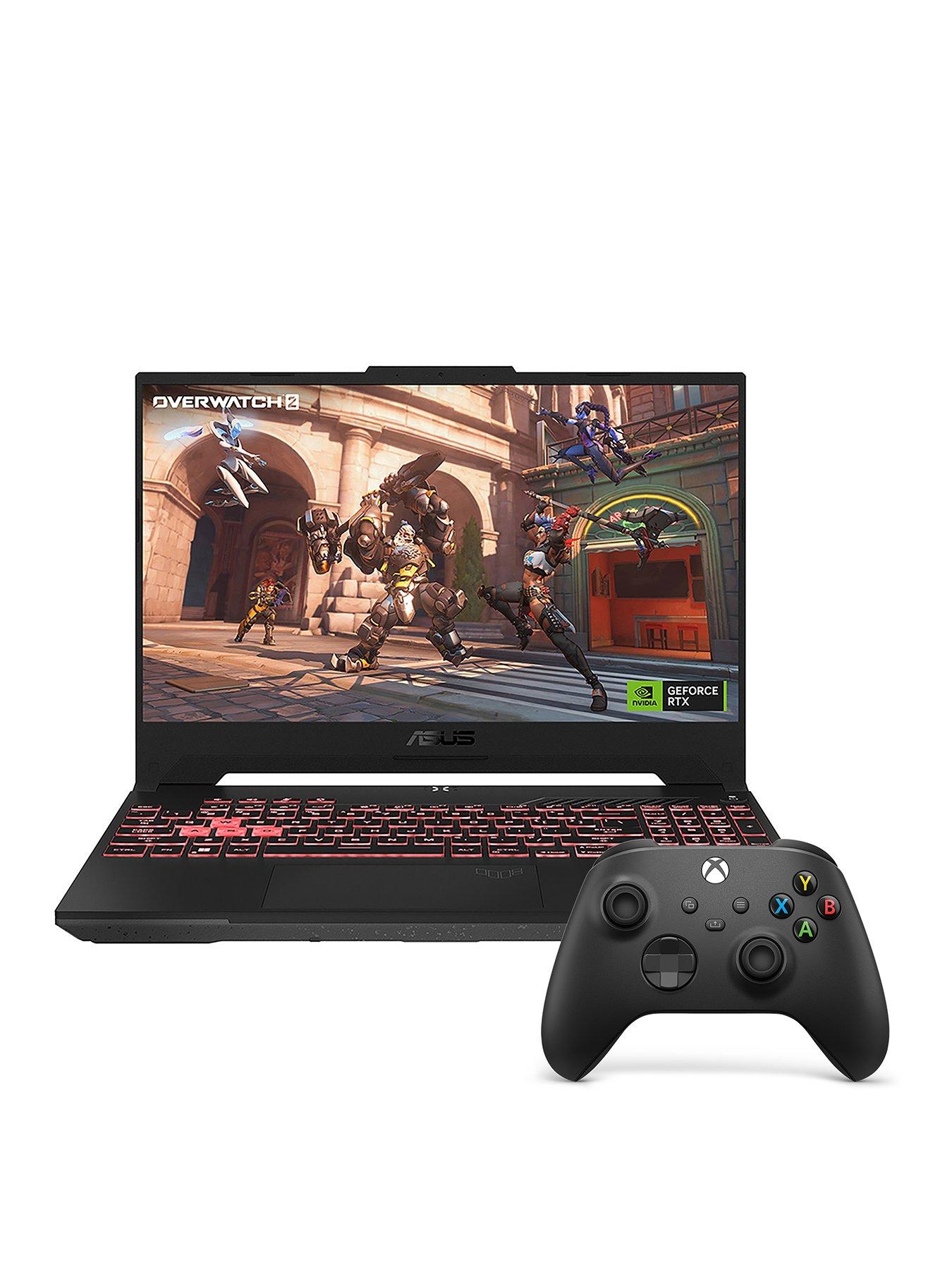 undefined TUF Gaming Laptop - 15.6in FHD, 144Hz - AMD Ryzen 7, RTX 4050 - 16GB RAM, 512GB SSD - With Black Wireless Xbox Controller