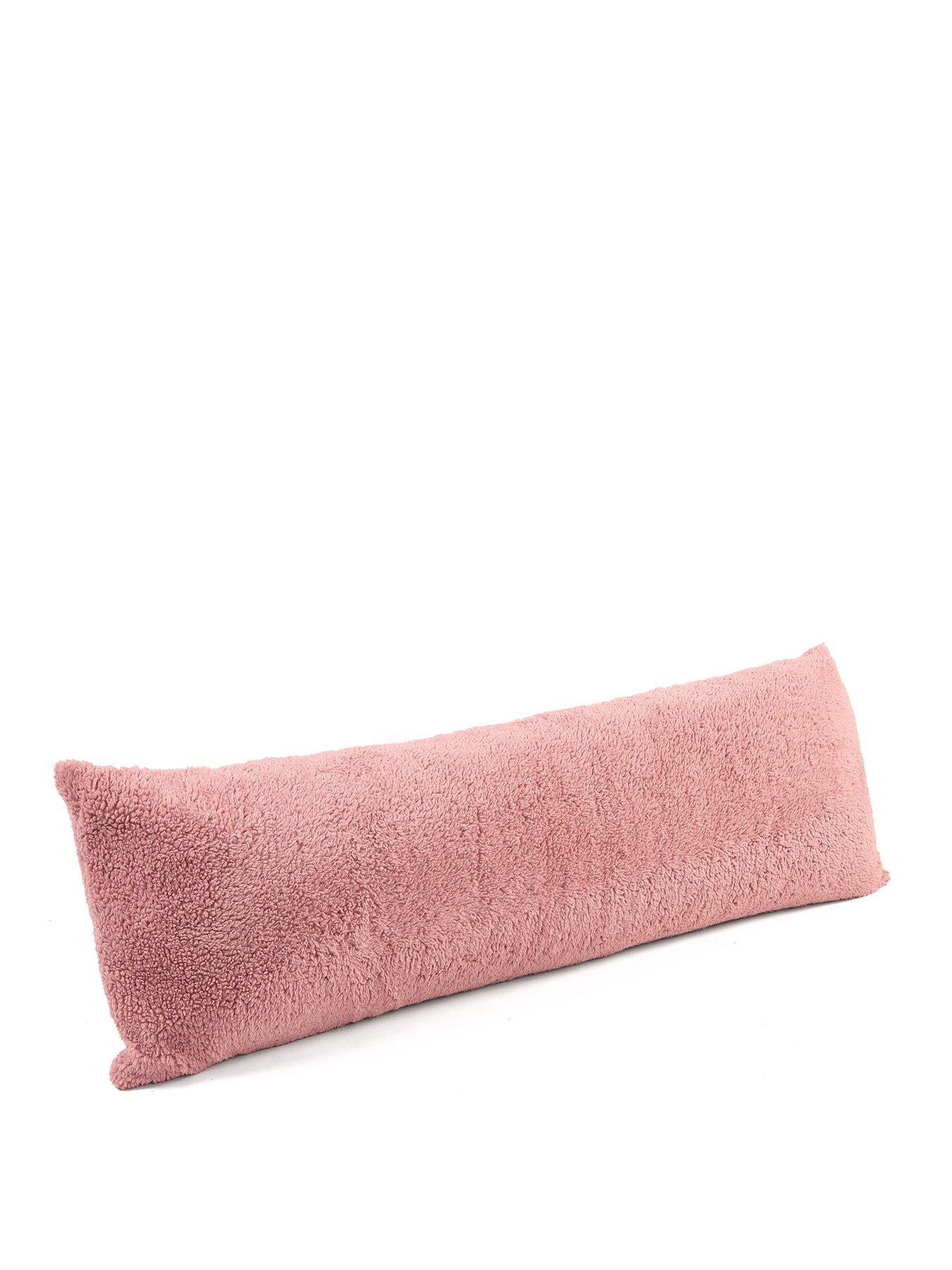 very-home-teddy-bolster-pillow-pinkstillFront