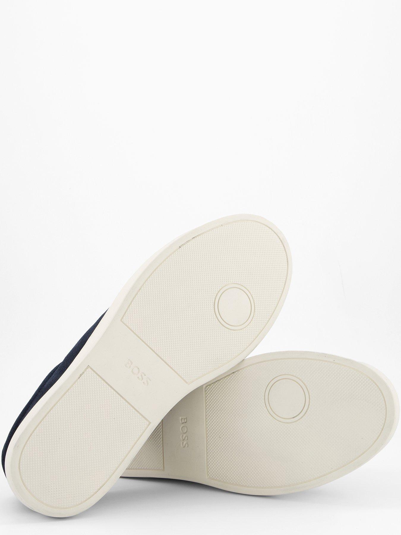 Image 4 of 6 of BOSS Kieran Tennis Leather Trainers - Dark Blue