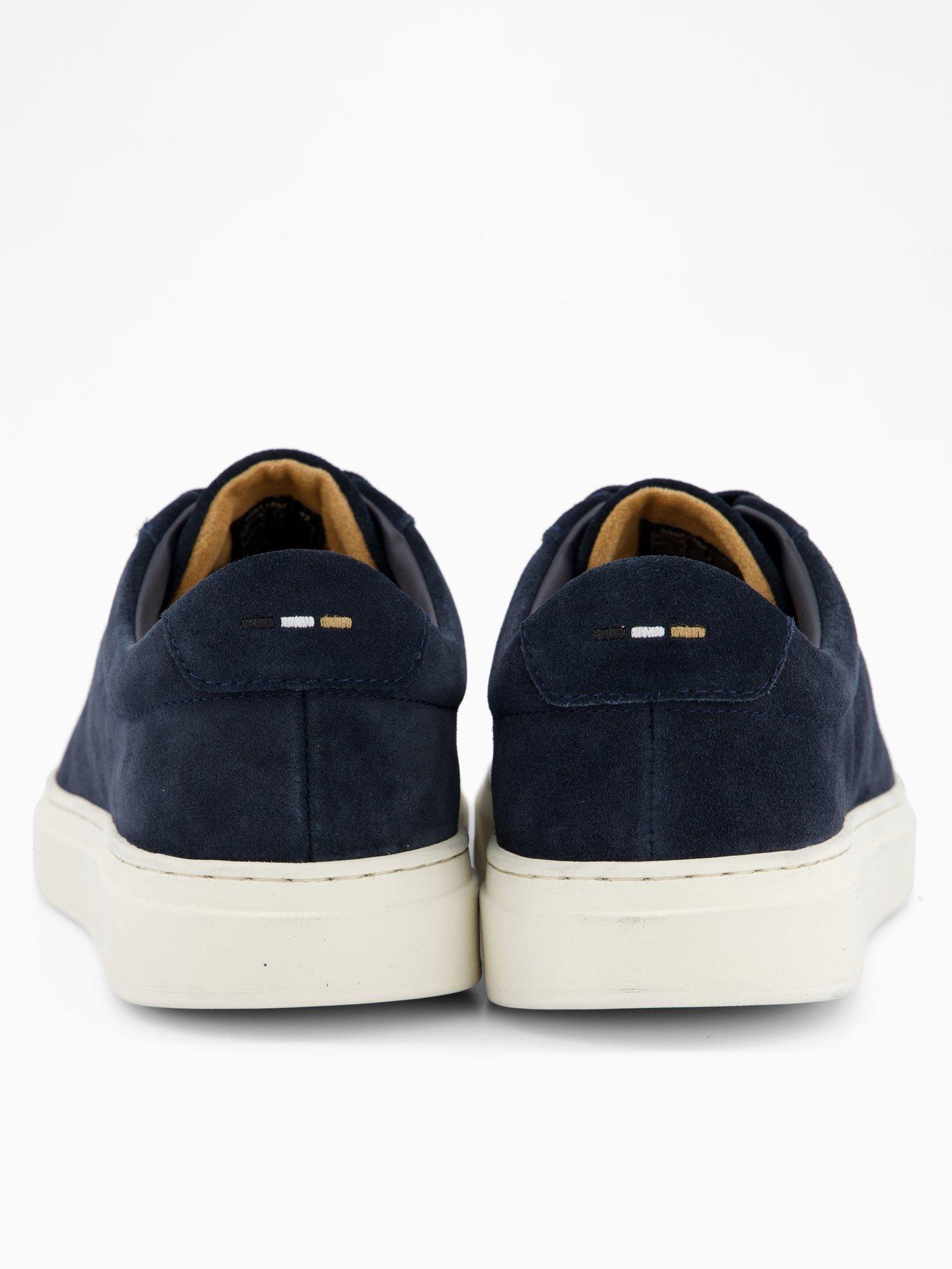 Image 5 of 6 of BOSS Kieran Tennis Leather Trainers - Dark Blue