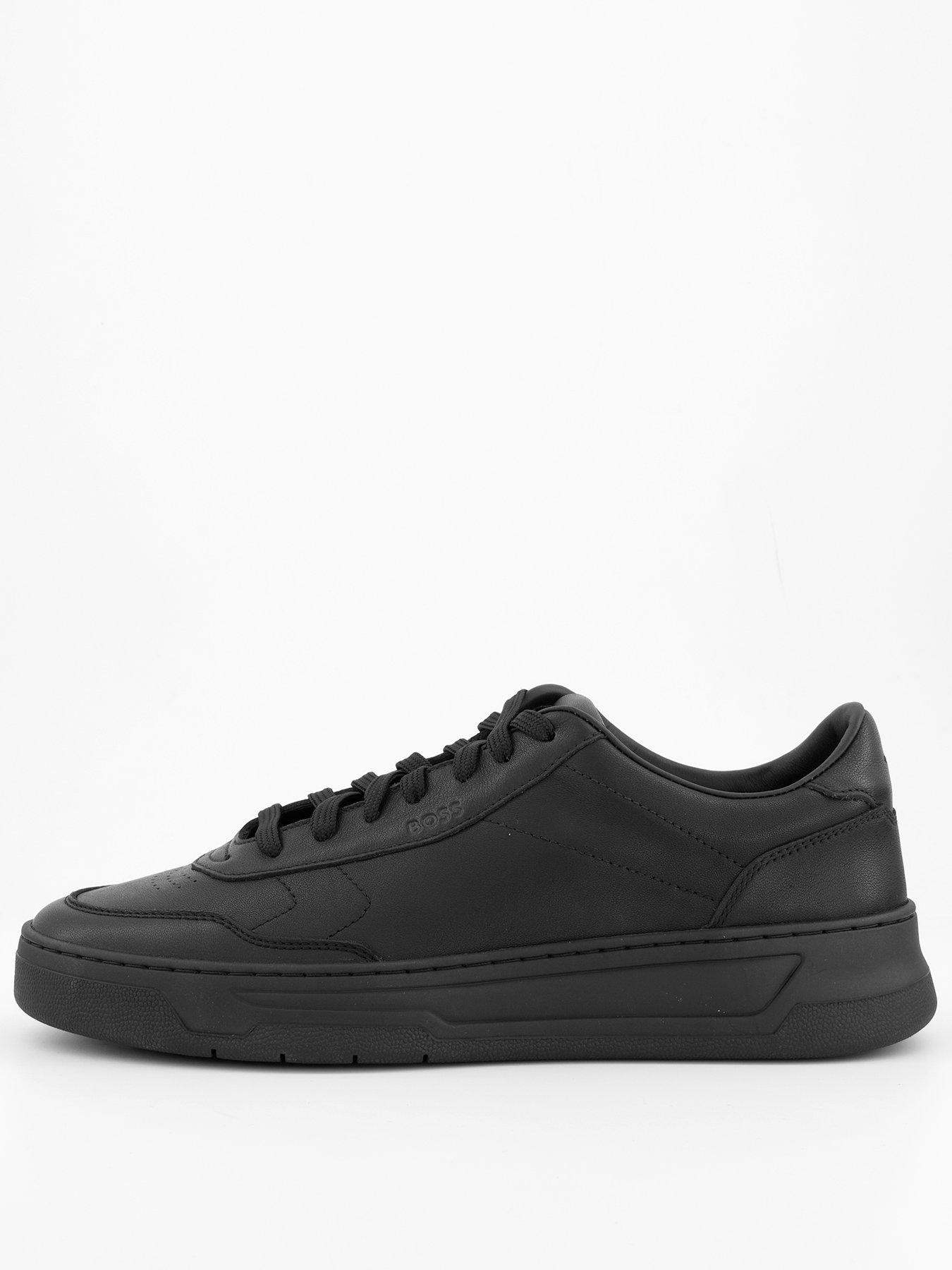Image 1 of 7 of BOSS Maltimore Tennis Leather Trainers - Black