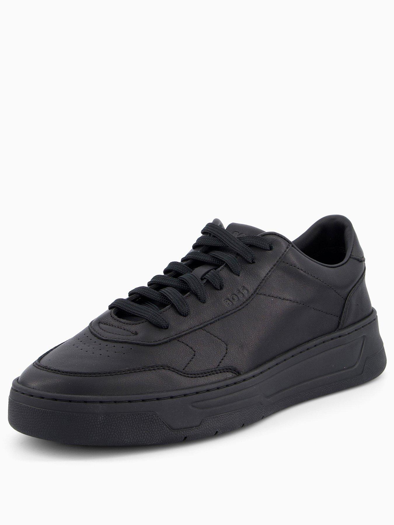 Image 2 of 7 of BOSS Maltimore Tennis Leather Trainers - Black