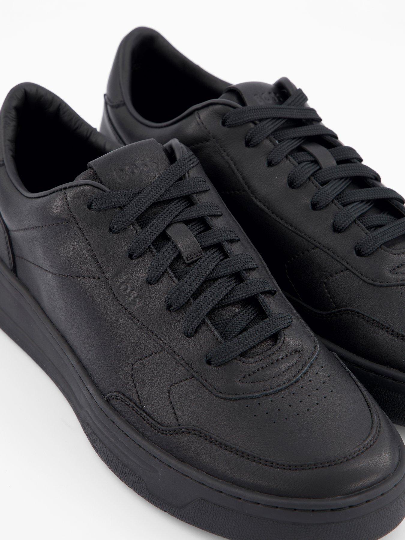 Image 5 of 7 of BOSS Maltimore Tennis Leather Trainers - Black
