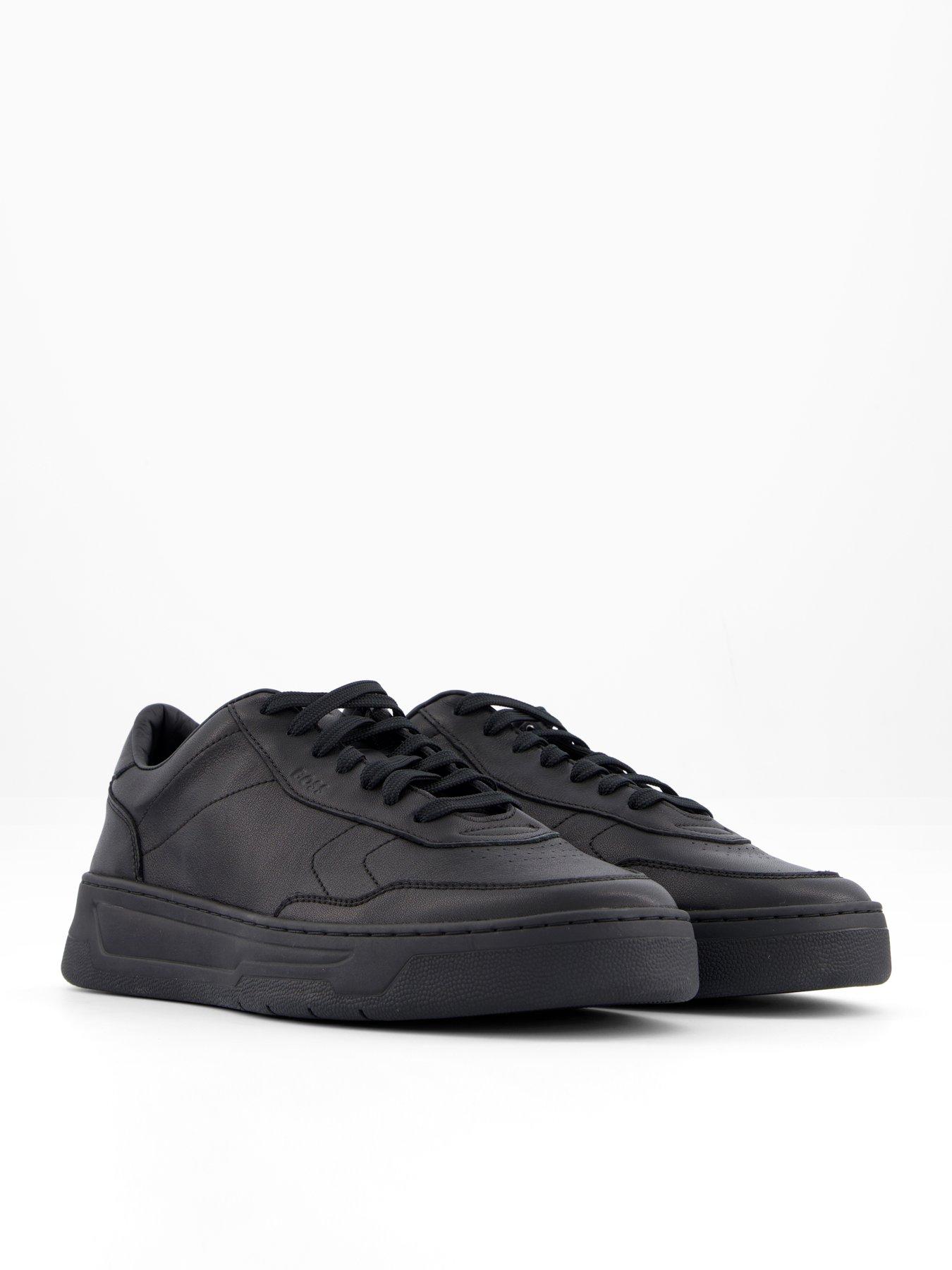 Image 6 of 7 of BOSS Maltimore Tennis Leather Trainers - Black