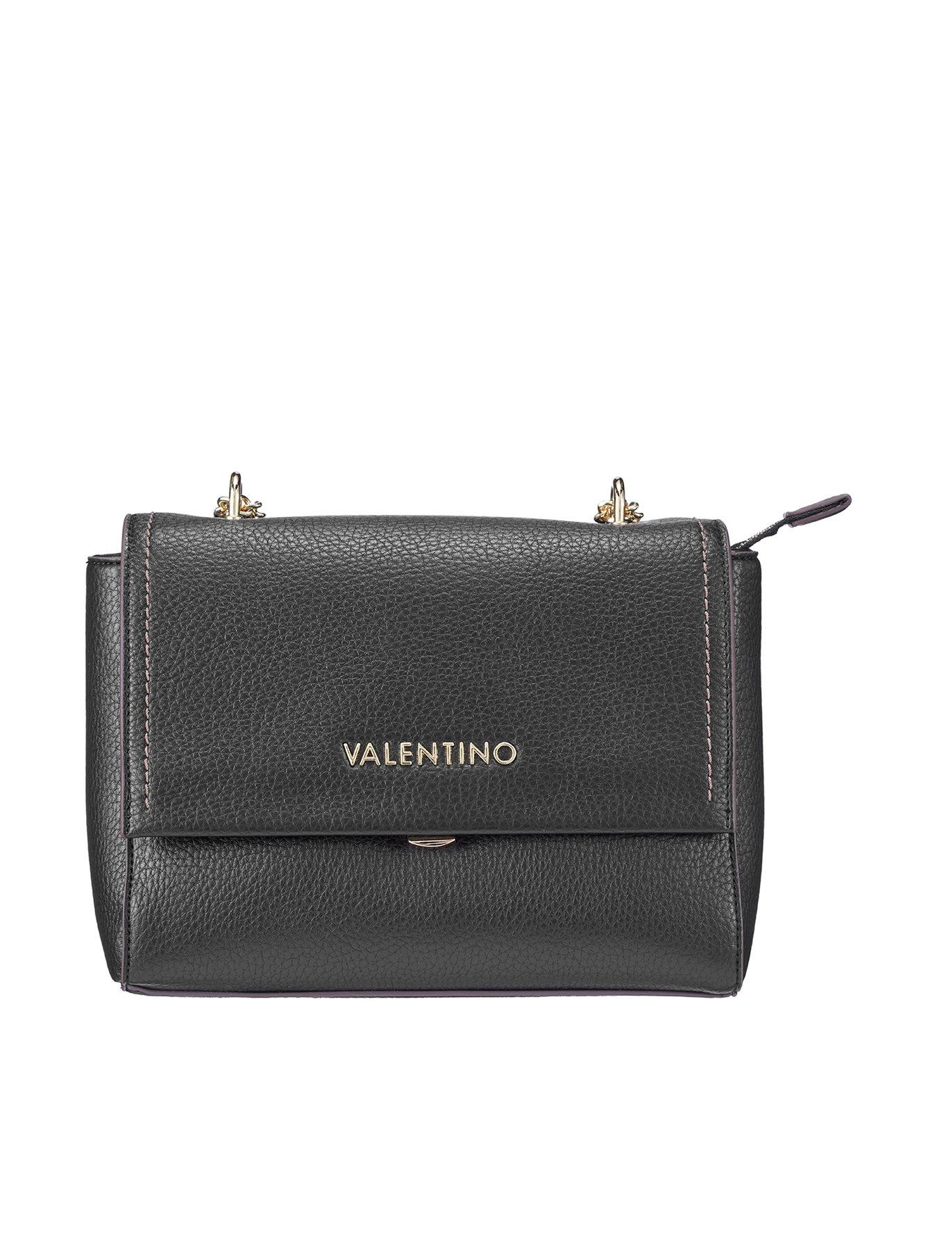 Image 1 of 5 of Valentino Samantha Front Flap Shoulder Bag - Black