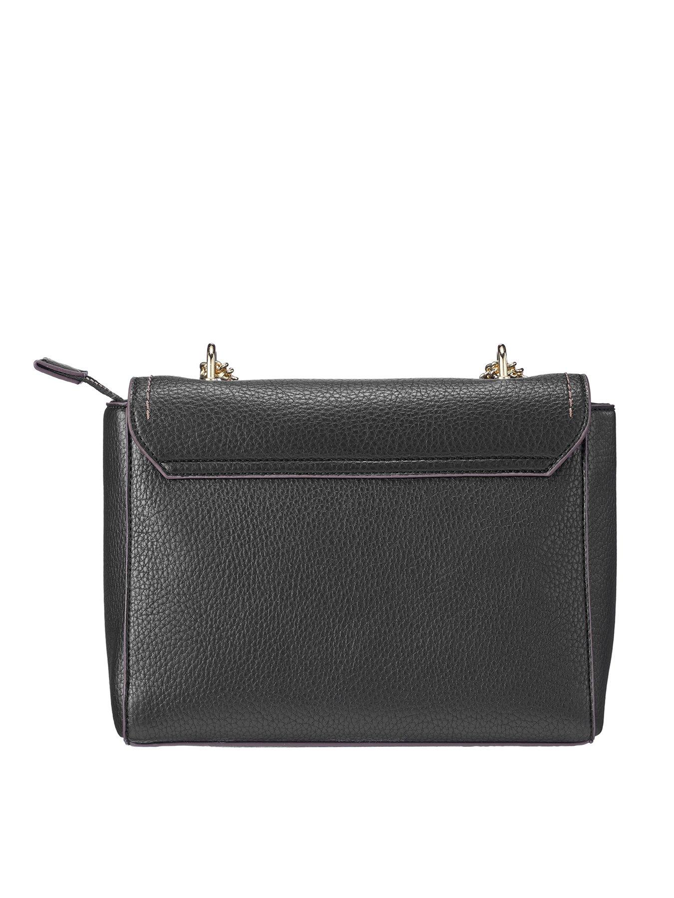 Image 4 of 5 of Valentino Samantha Front Flap Shoulder Bag - Black