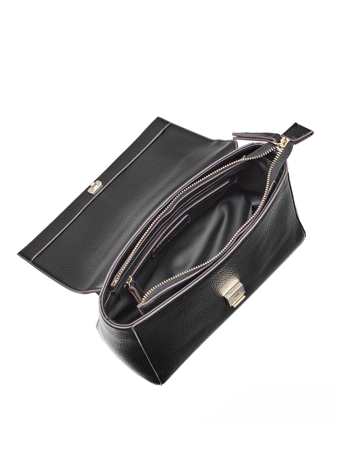 Image 5 of 5 of Valentino Samantha Front Flap Shoulder Bag - Black