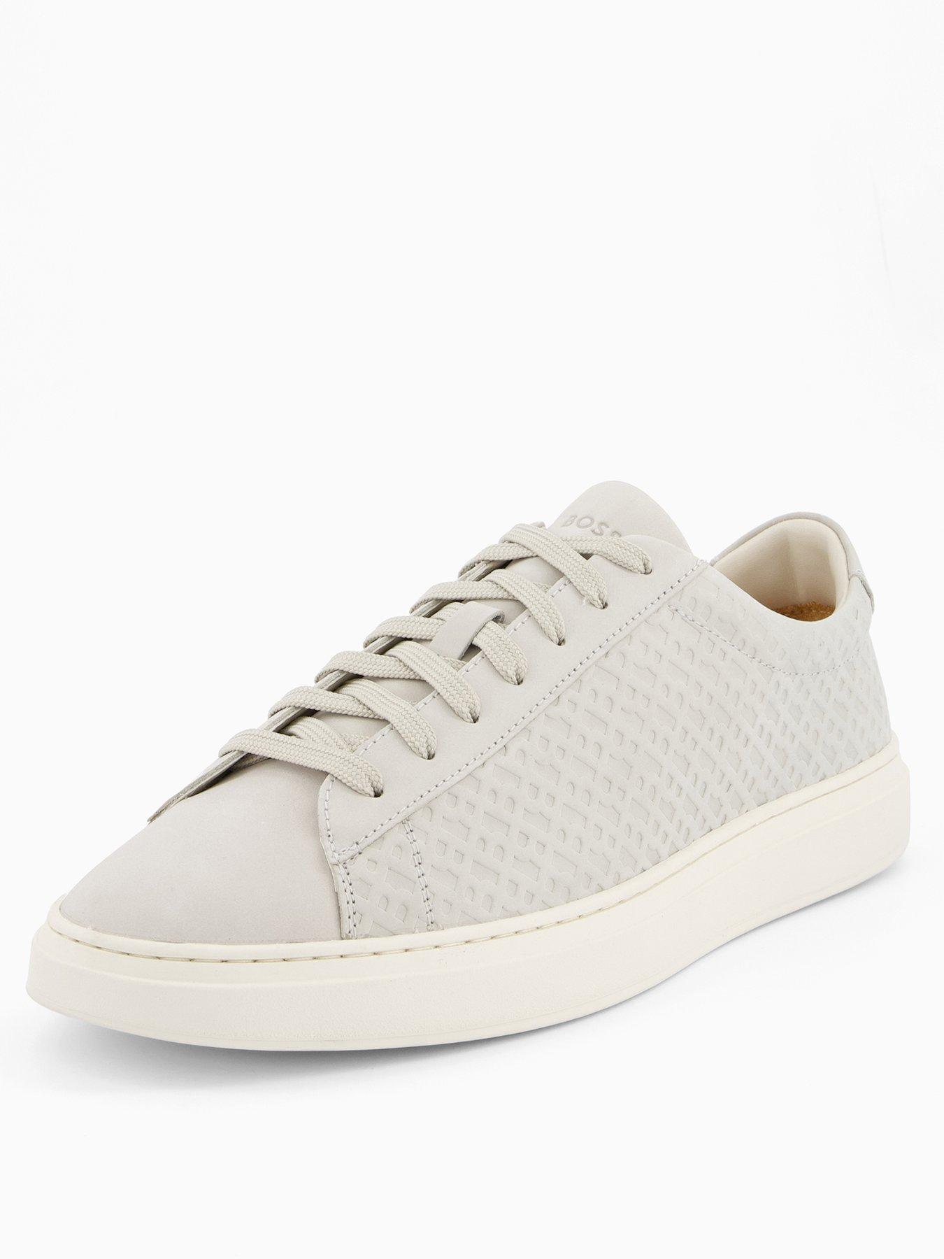 Image 2 of 7 of BOSS Kieran Tennis Leather Trainers - Medium Beige