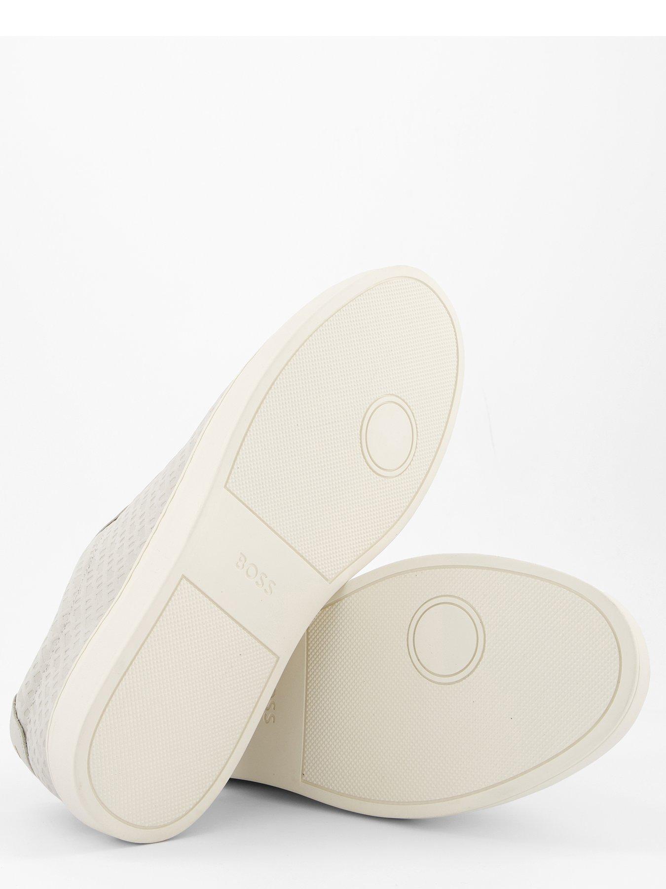 Image 4 of 7 of BOSS Kieran Tennis Leather Trainers - Medium Beige