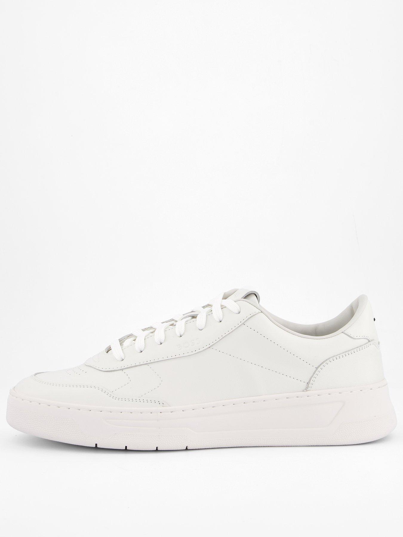 Image 1 of 7 of BOSS Baltimore Tennis Leather Trainer-s &nbsp;White