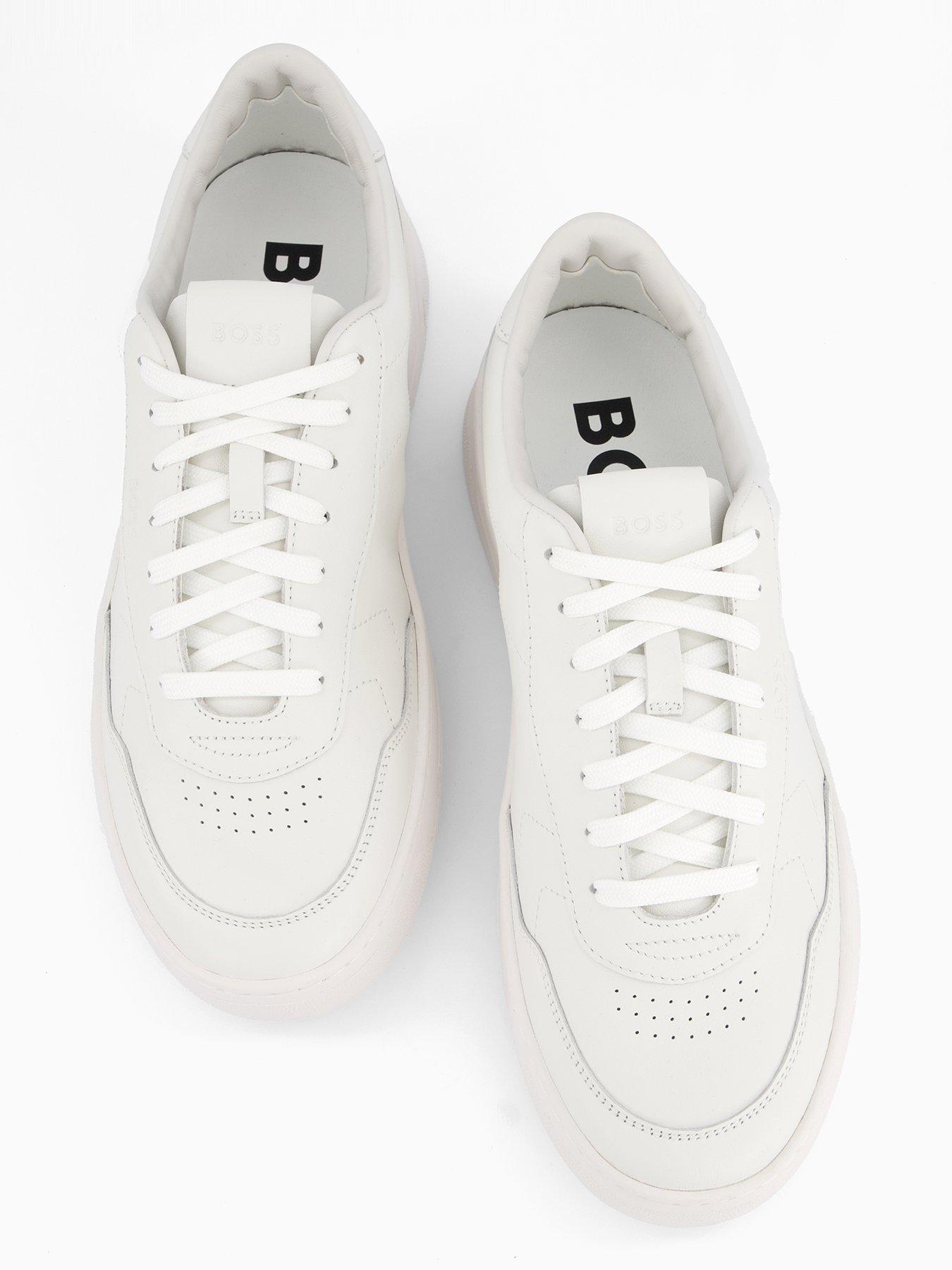 Image 3 of 7 of BOSS Baltimore Tennis Leather Trainer-s &nbsp;White