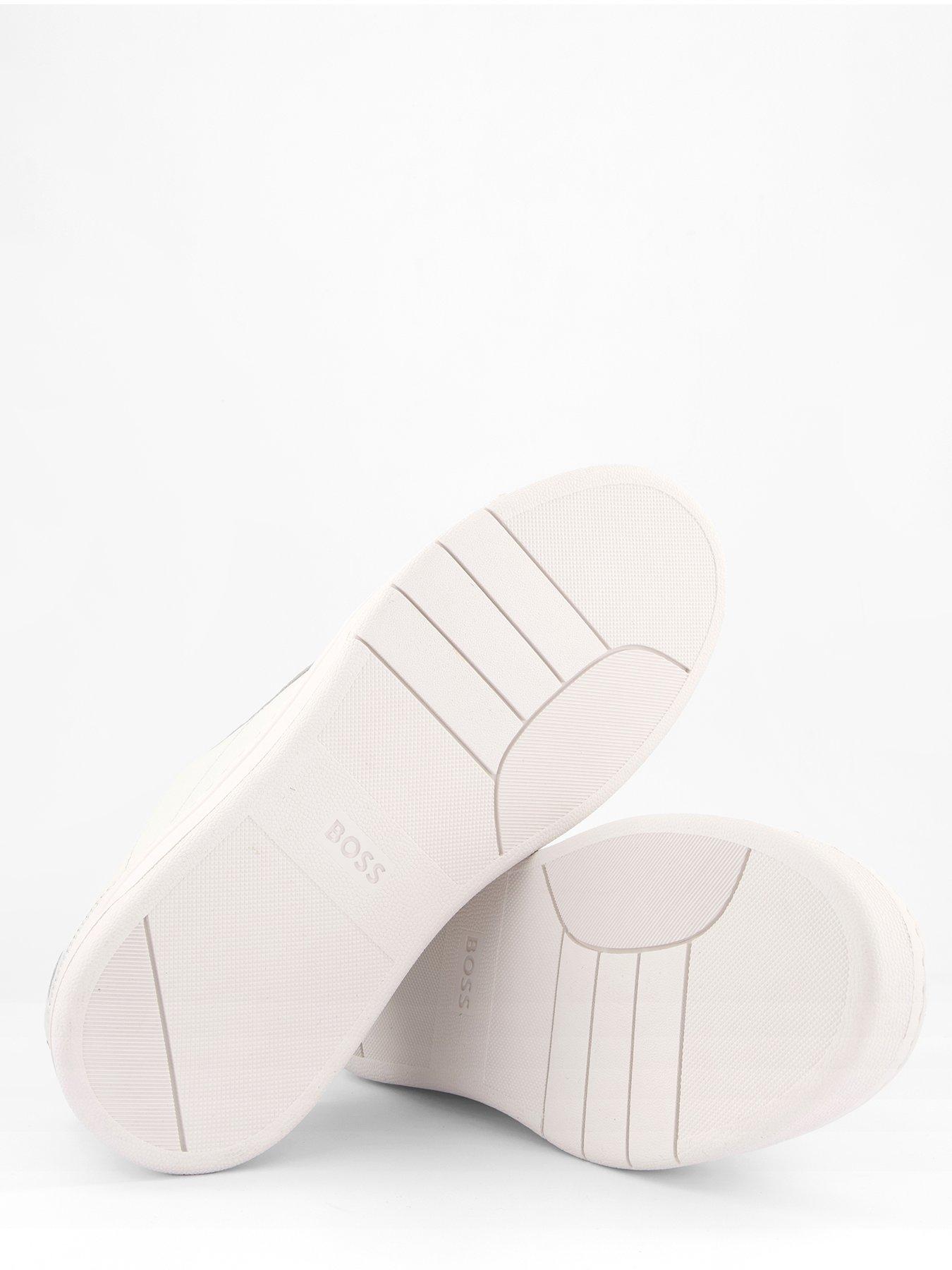 Image 4 of 7 of BOSS Baltimore Tennis Leather Trainer-s &nbsp;White