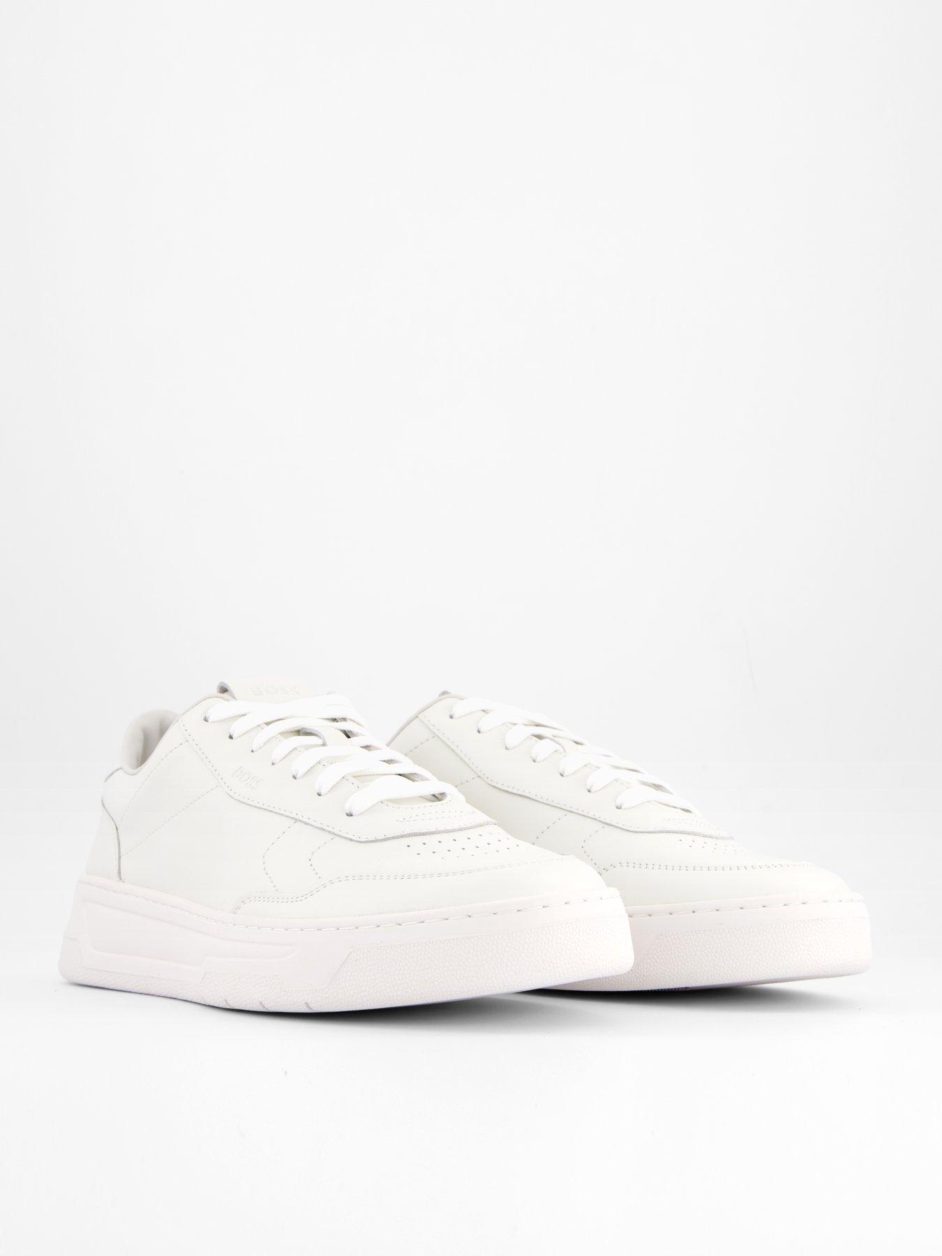 Image 6 of 7 of BOSS Baltimore Tennis Leather Trainer-s &nbsp;White