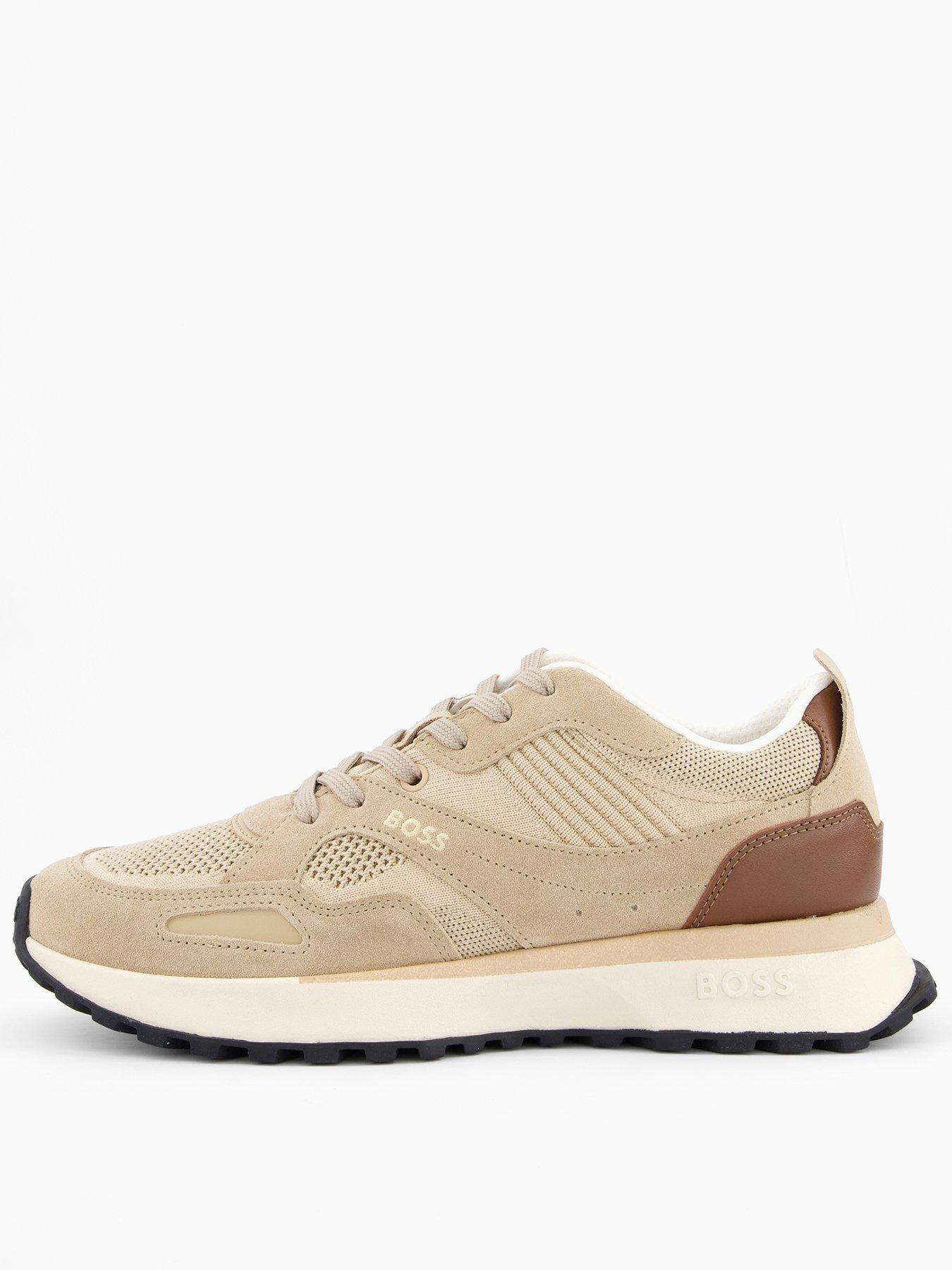 Image 1 of 7 of BOSS Jonah Running Trainers - Open Beige
