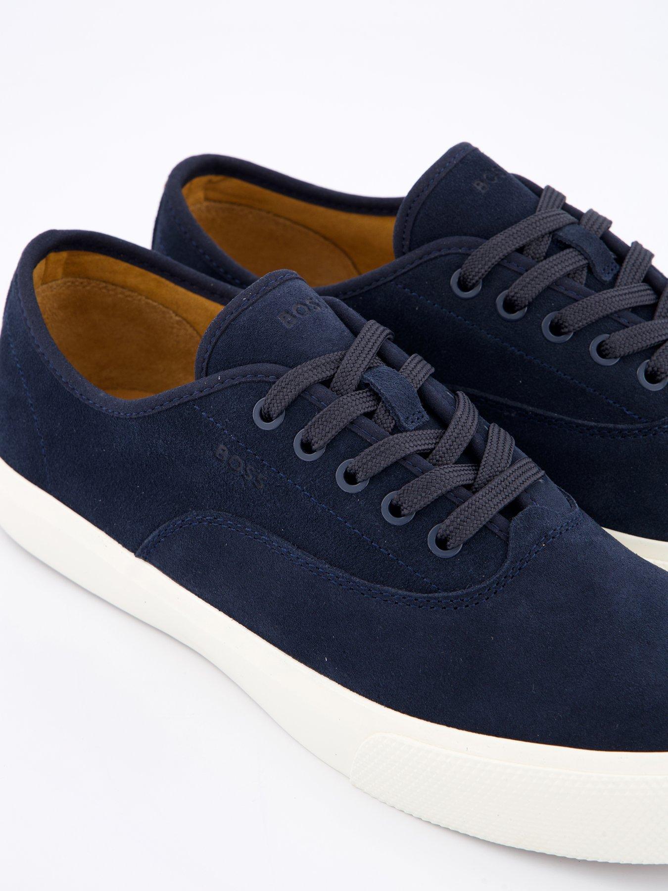 Image 5 of 7 of BOSS Aiden Tennis Leather Trainers - Dark Blue