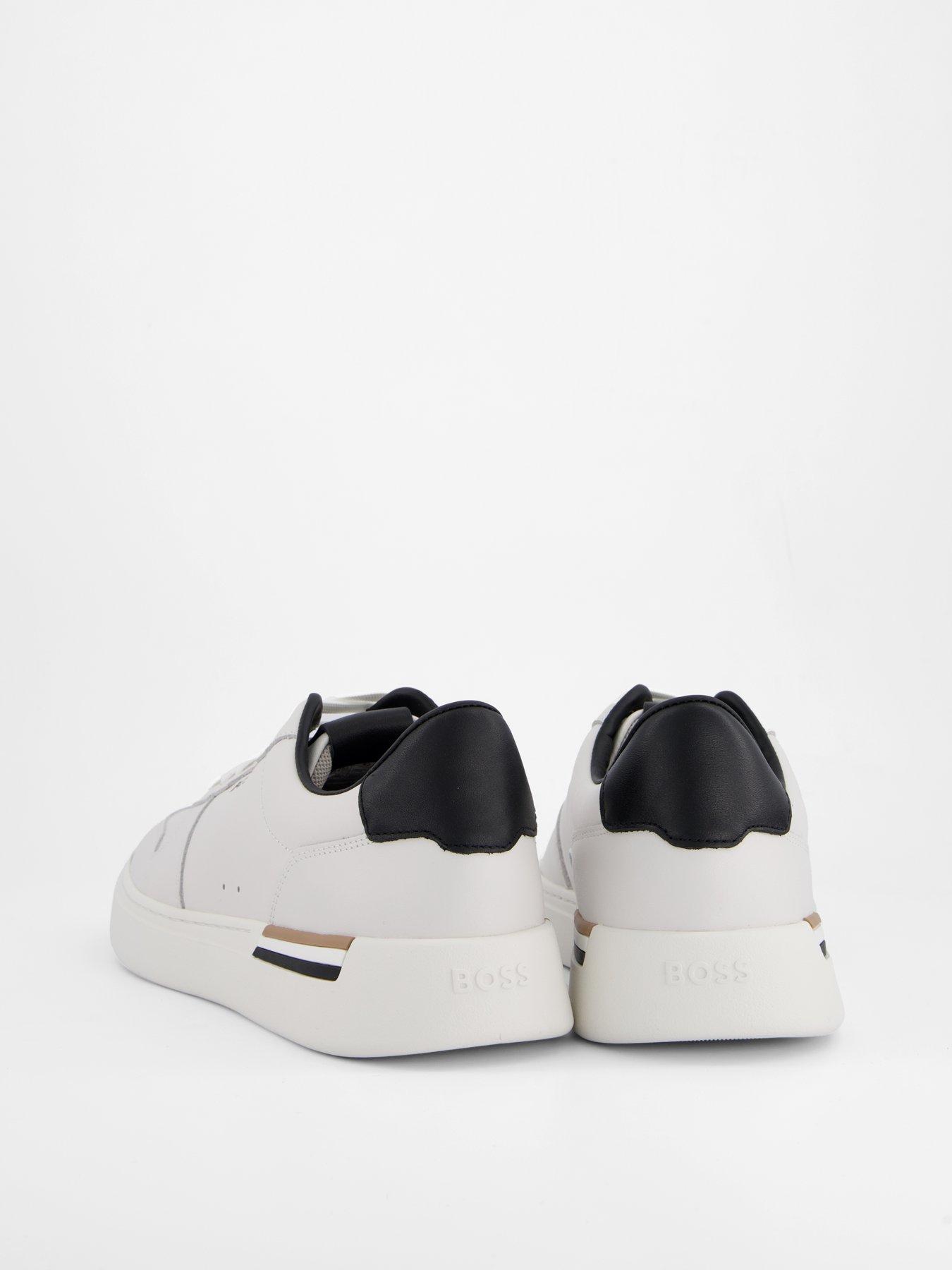 Image 6 of 7 of BOSS Clint Tennis Leather Trainers - White