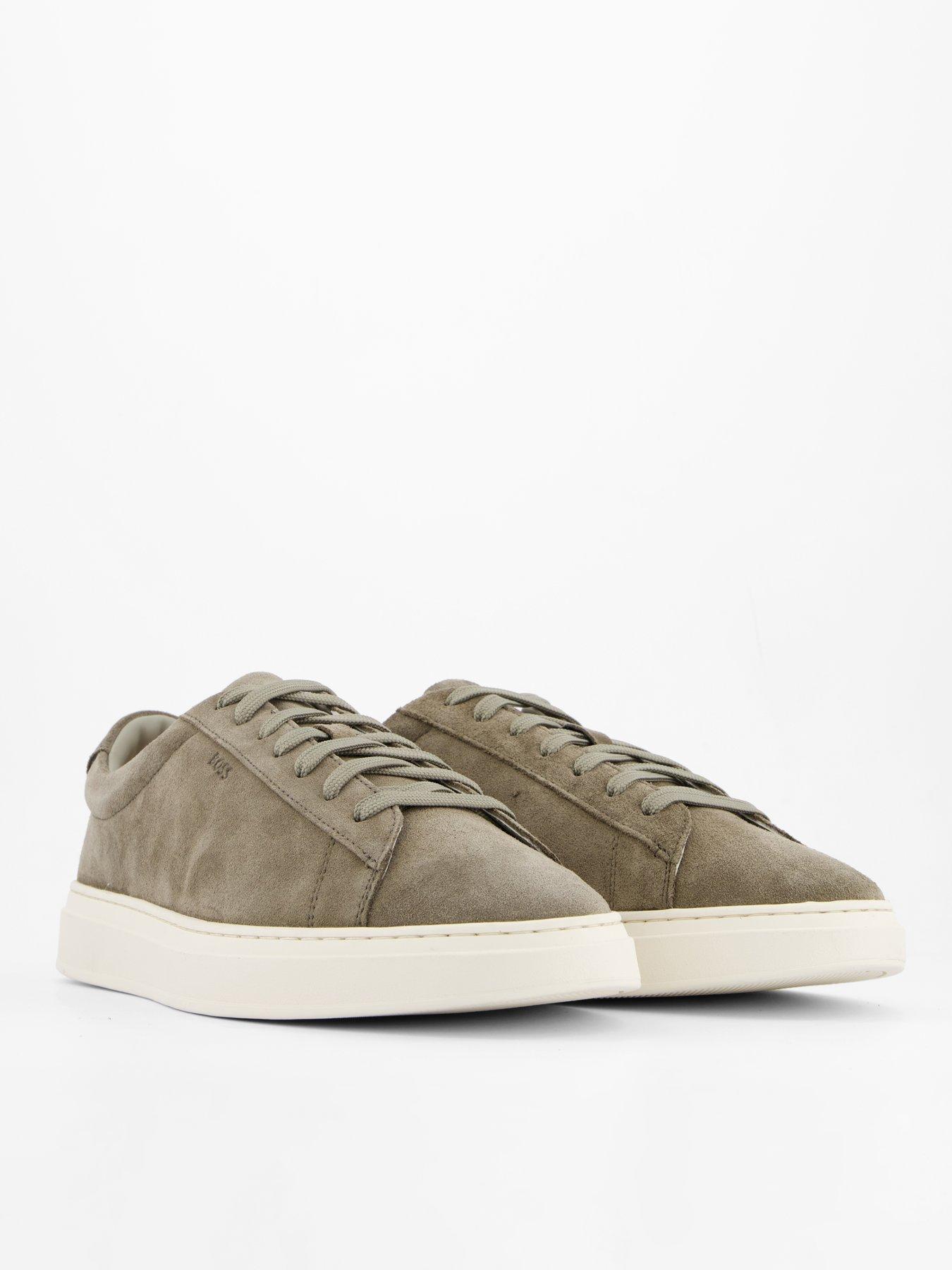 Image 6 of 7 of BOSS Kieran Tennis Leather Trainers - Open Green