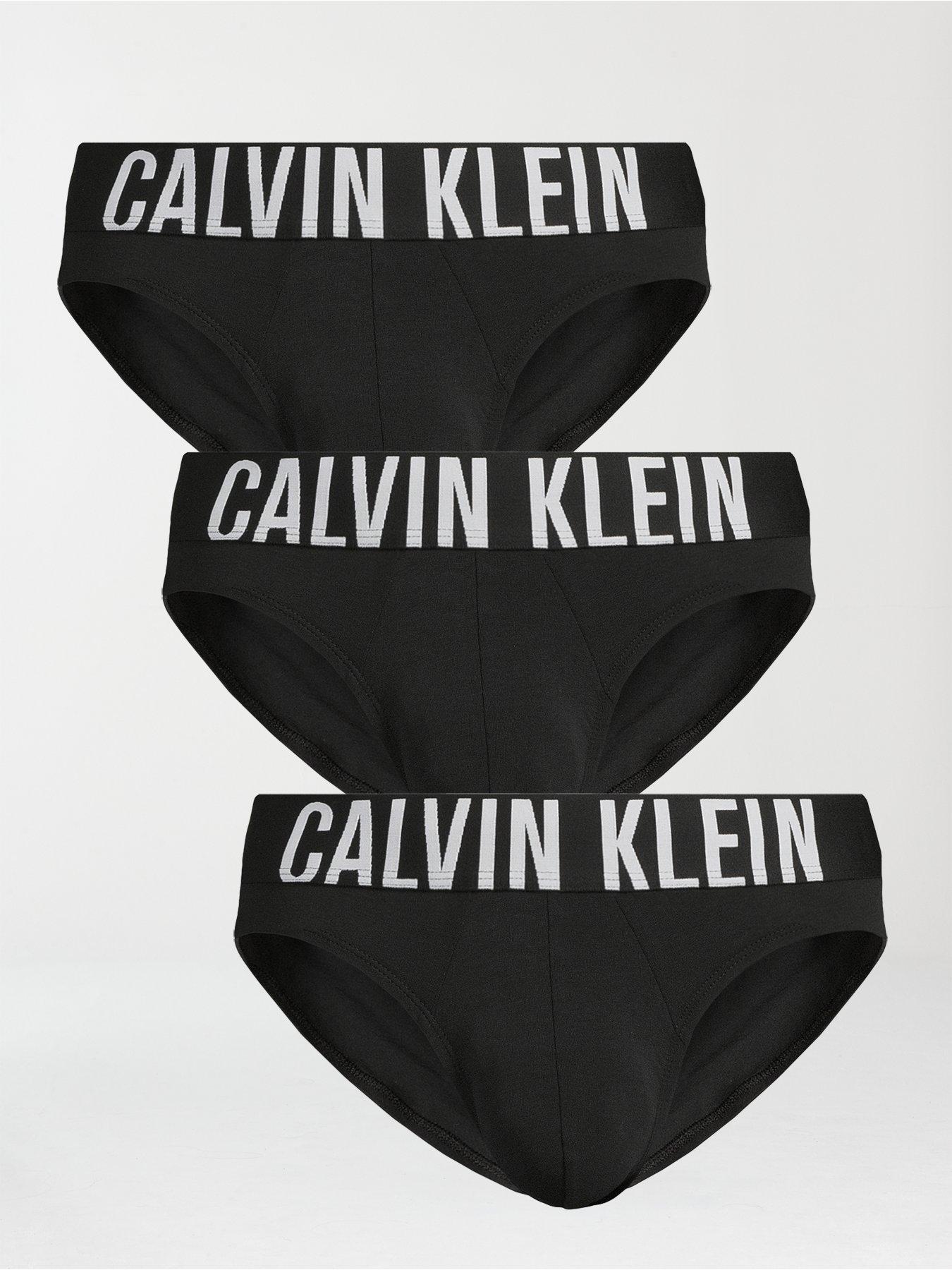 Image of Calvin Klein Intense Power 3 Pack Hip Briefs - Black