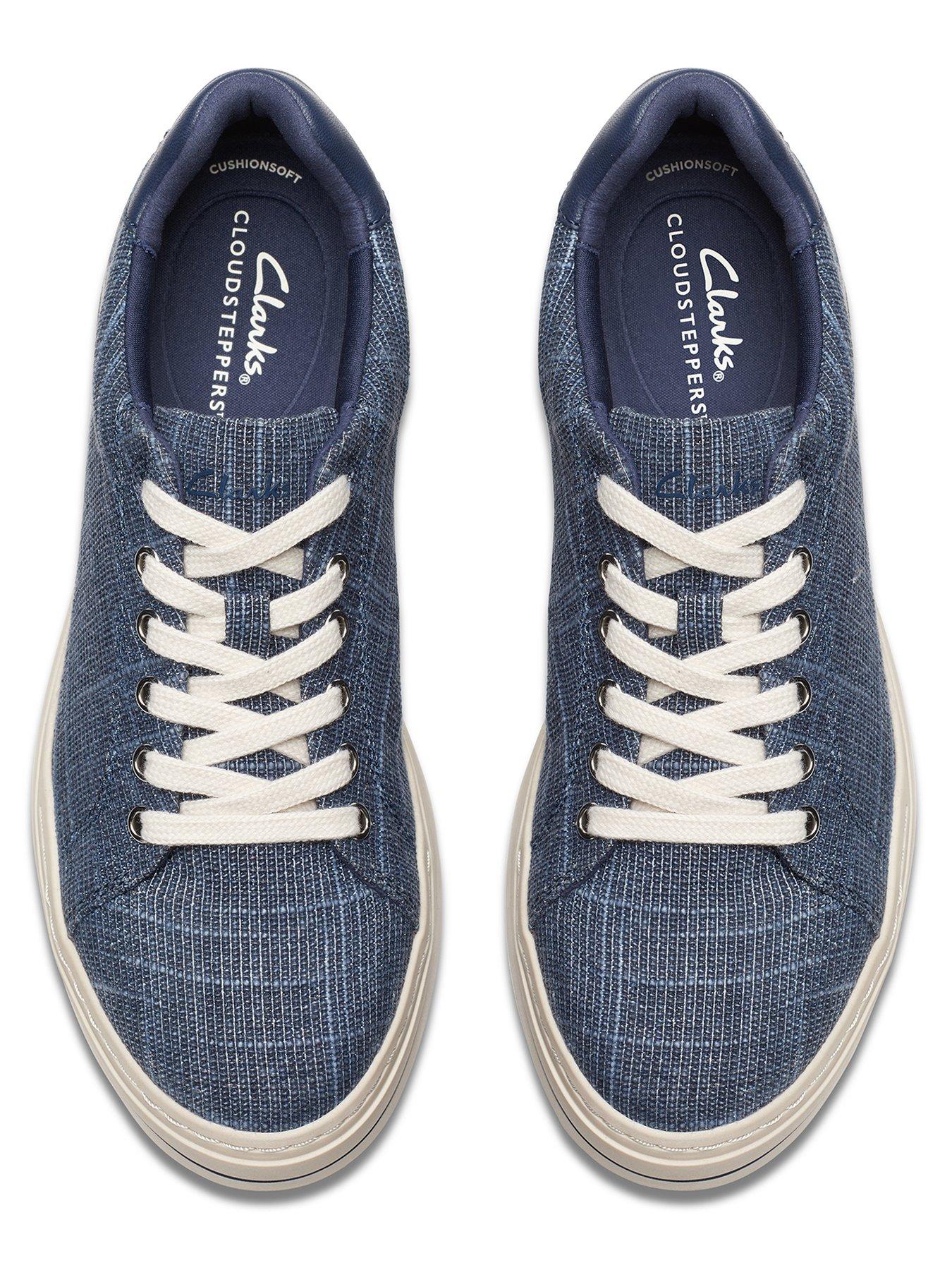 Image 4 of 7 of Clarks Audreigh Sun Textile Trainer - Navy
