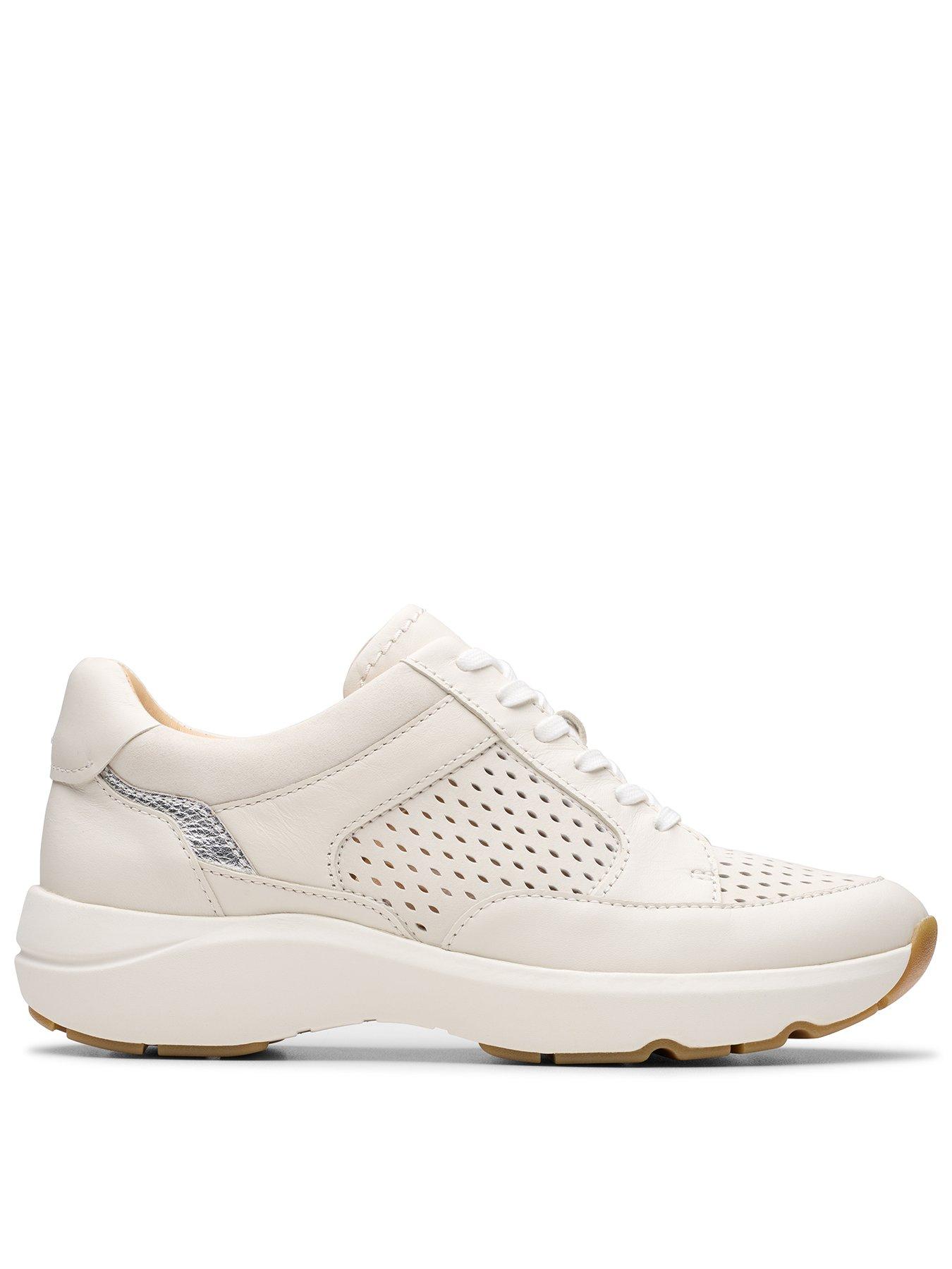 Image 1 of 7 of Clarks Tivoli Walk Mesh Trainer - White