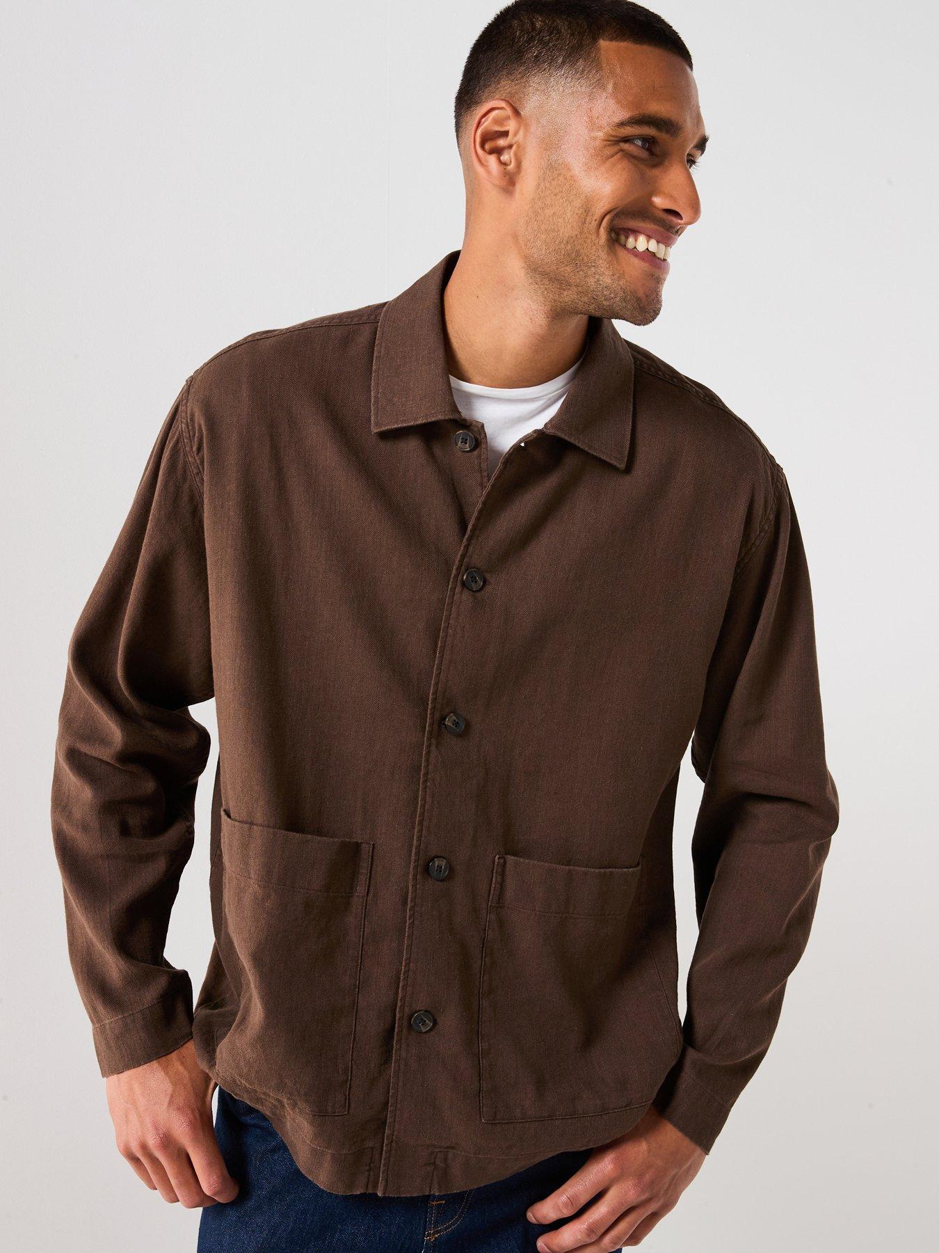 Selected Homme Tony Relaxed Fit Formal Overshirt - Demitasse