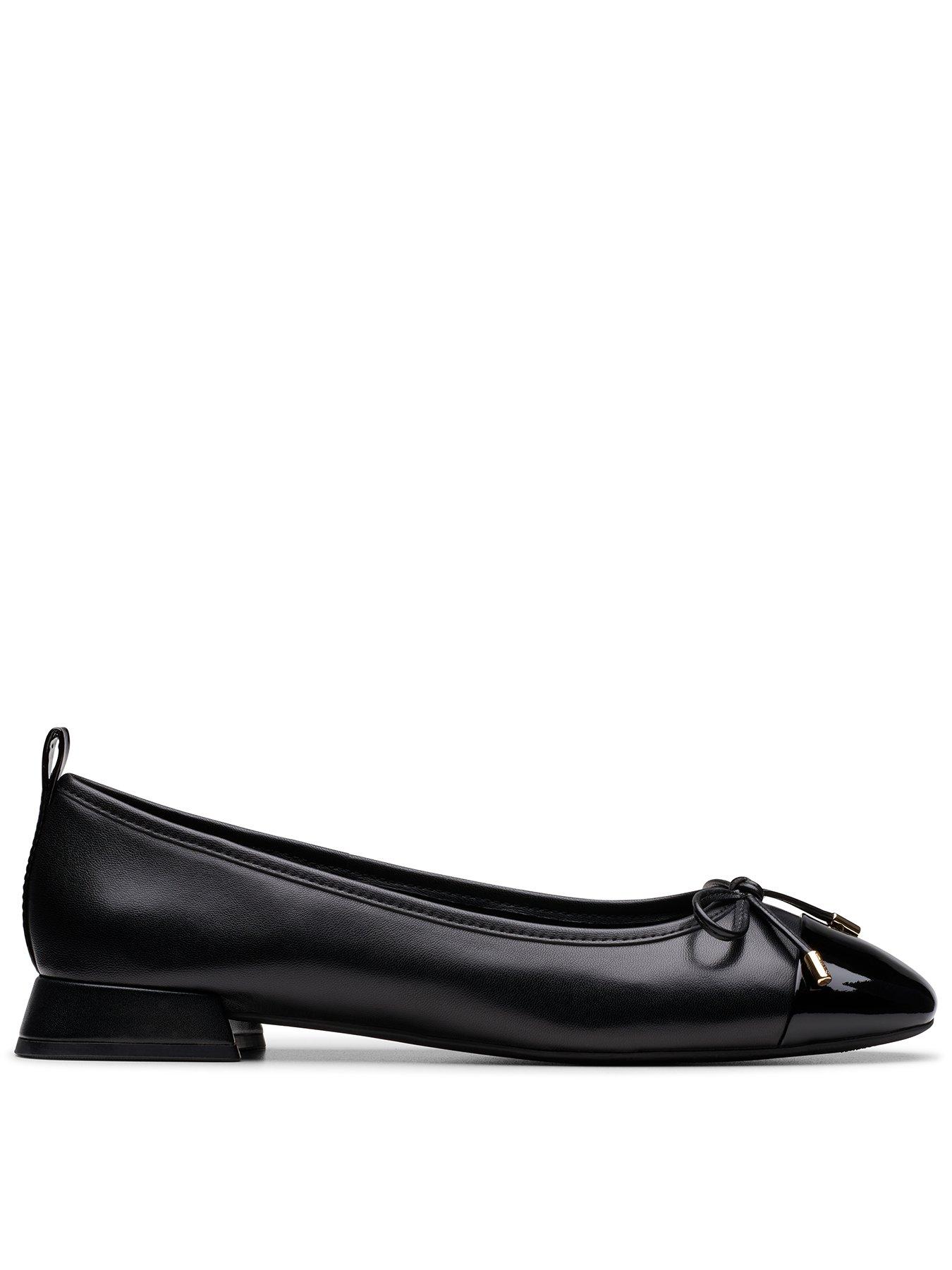 Image 1 of 7 of Clarks Ubree 15 Poppy Leather Ballerina - Black