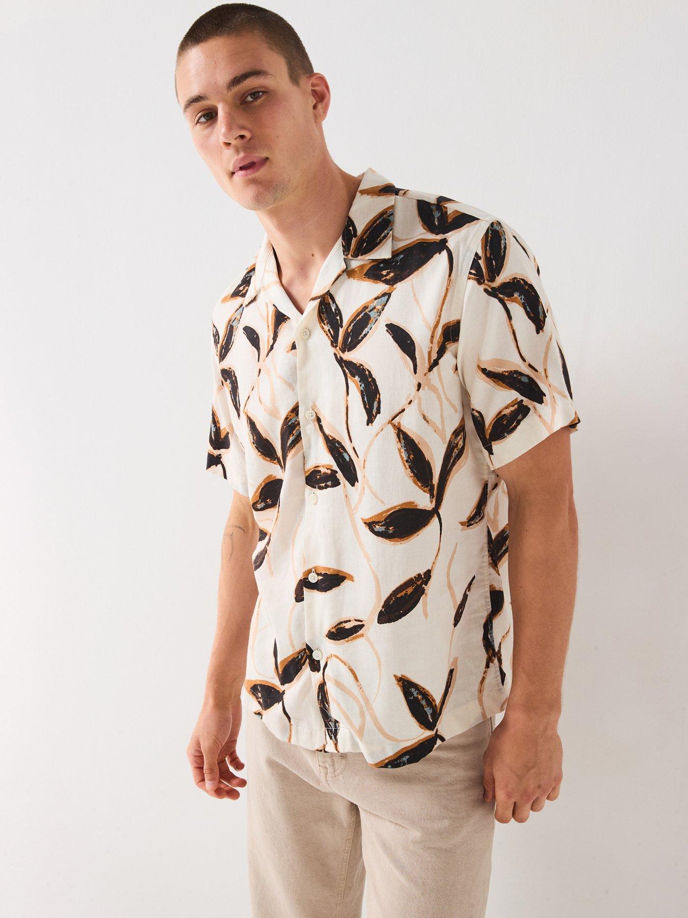 Selected Homme Noa Short Sleeve Resort Shirt - Beige