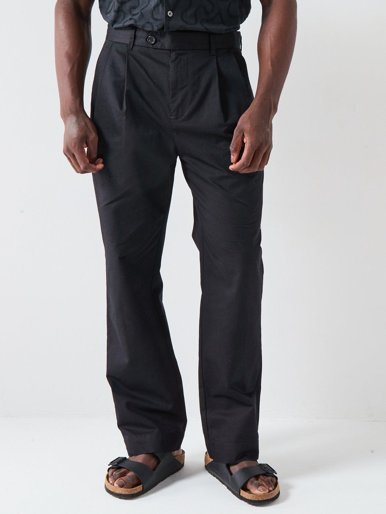 Selected Homme Loose Adam Pleat Trousers - Black