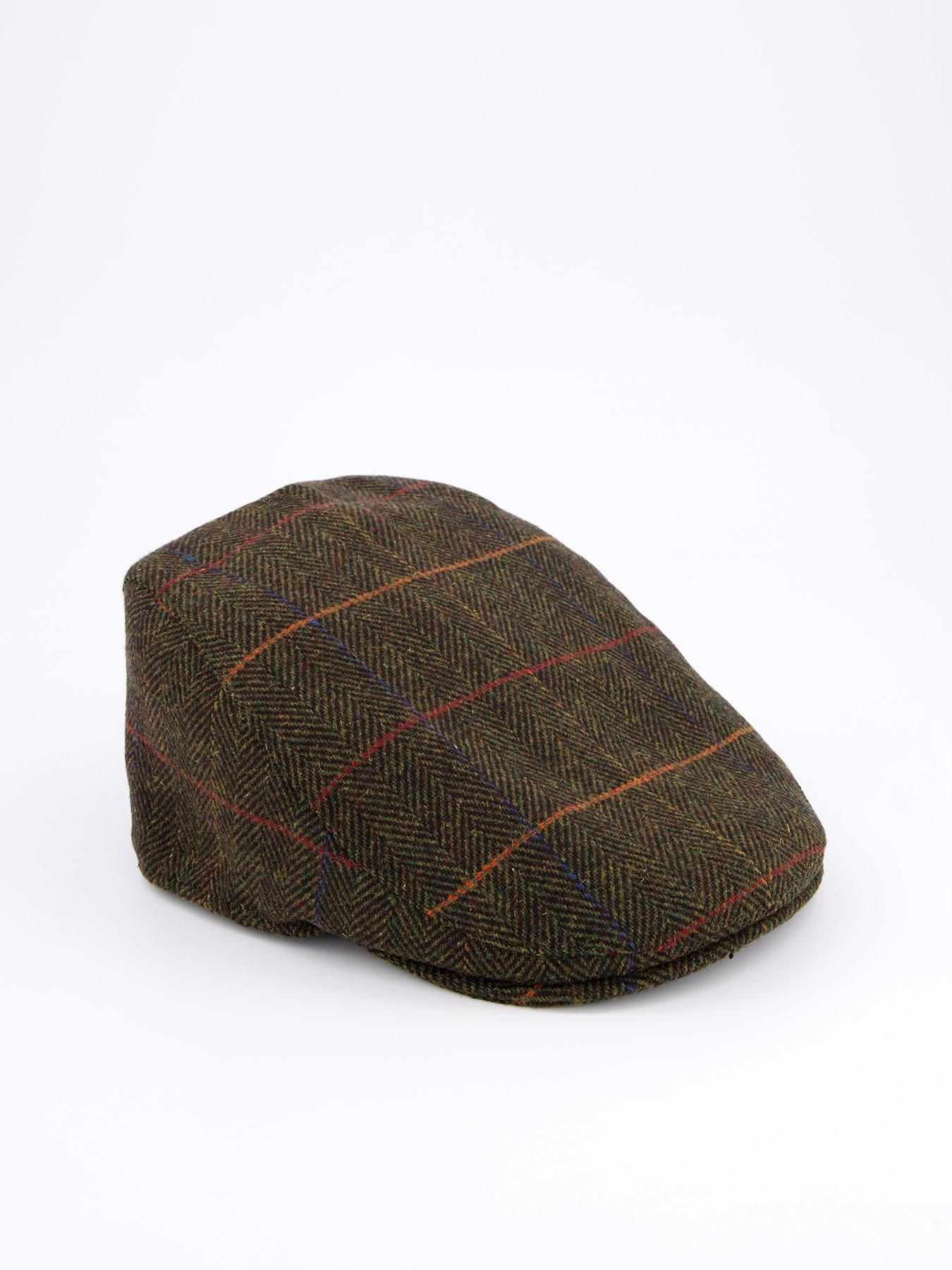 barbour-cheviot-flat-cap-olivefront