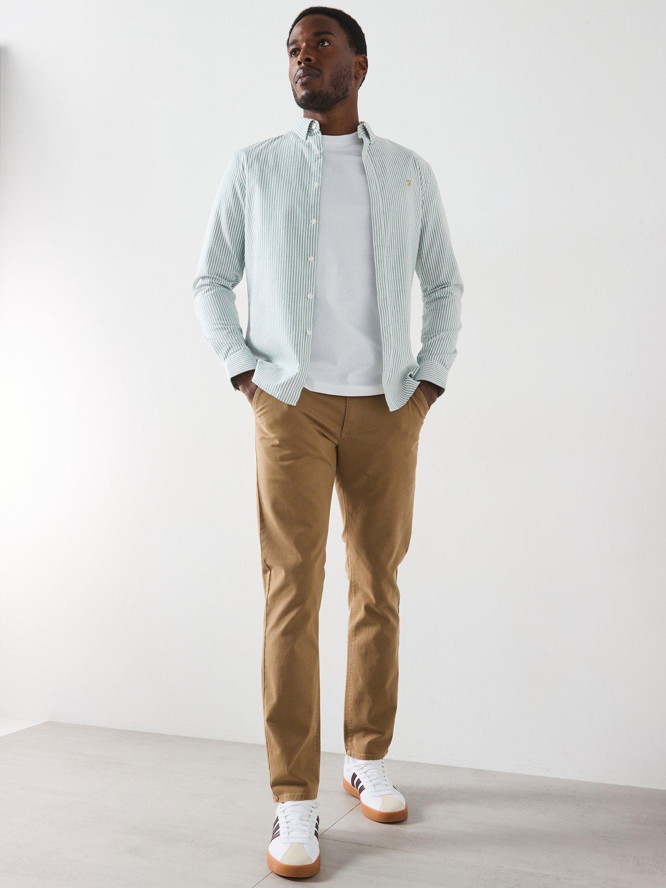 Image 3 of 6 of Farah Elm Slim Fit Twill Chinos - Beige