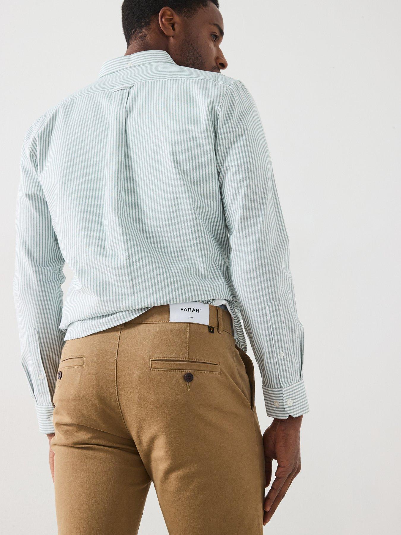 Image 5 of 6 of Farah Elm Slim Fit Twill Chinos - Beige